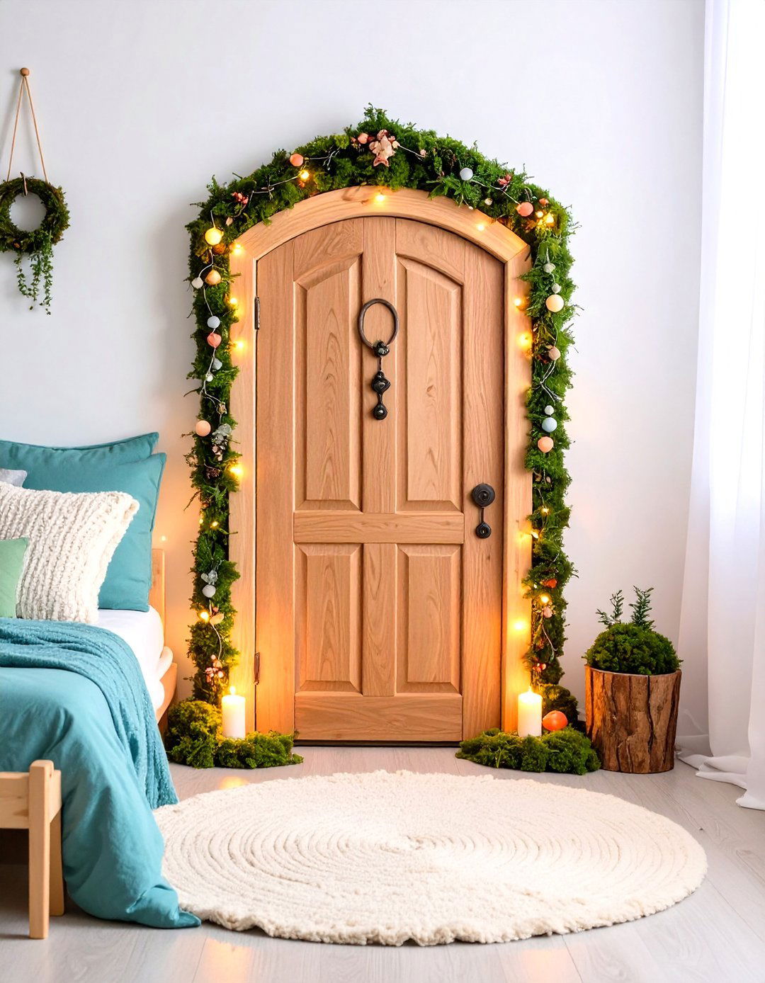 Miniature Fairy Door at the Baseboard - 25 fairy-themed bedroom ideas