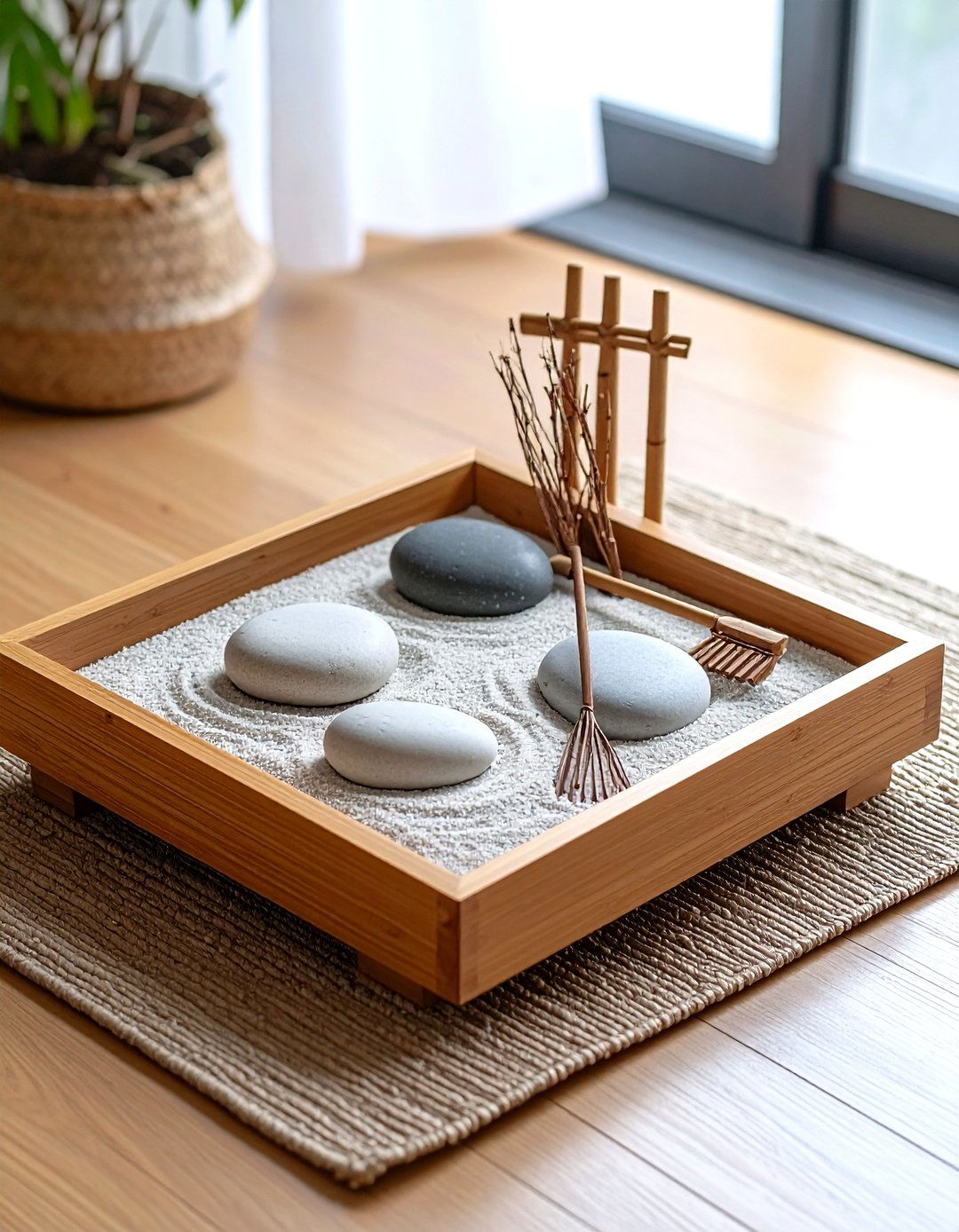 Miniature Zen Tray Garden for Balcony Meditation - 25 asian landscaping ideas