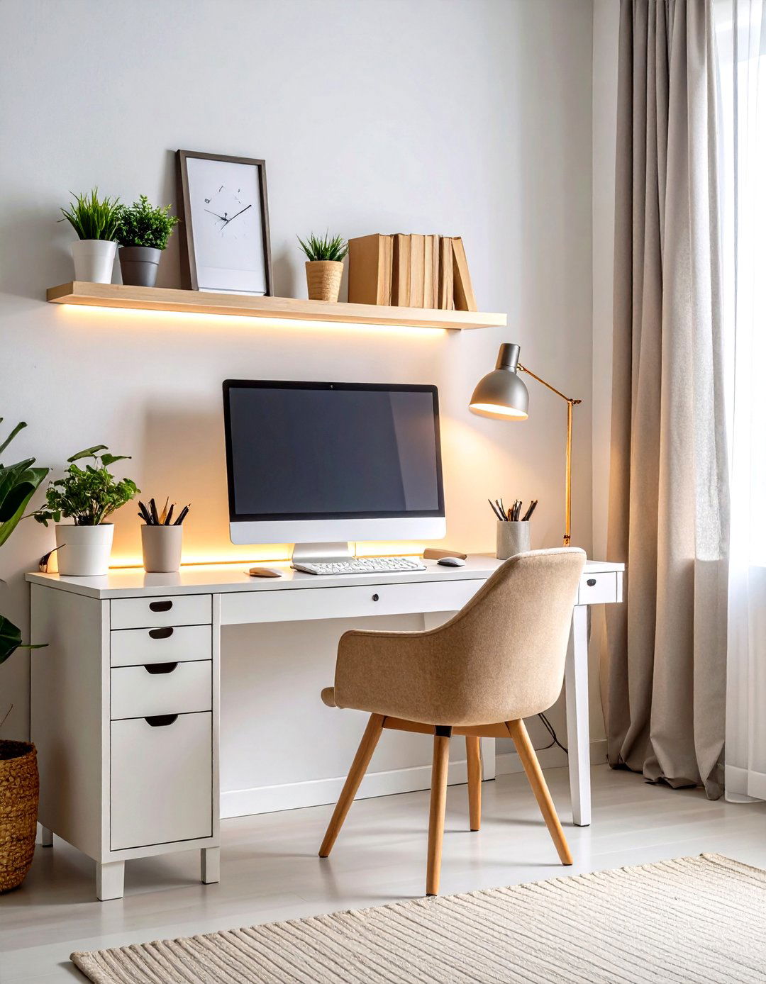 Minimalist Desk Setup Boosts Focus - 25 minimalist dorm room ideas