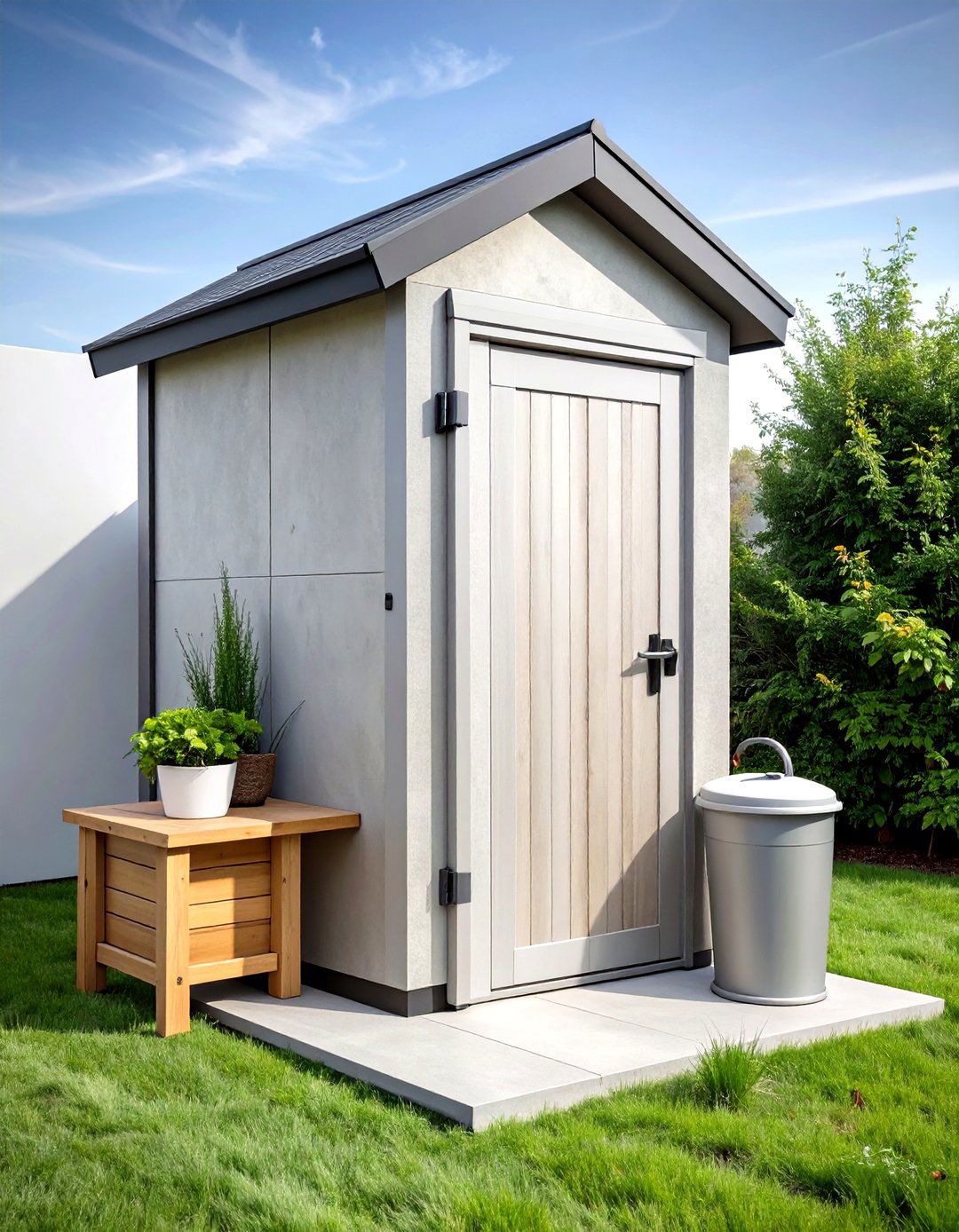 Minimalist Fiber Cement Outhouse for Modern Yards - 25 outhouse design ideas