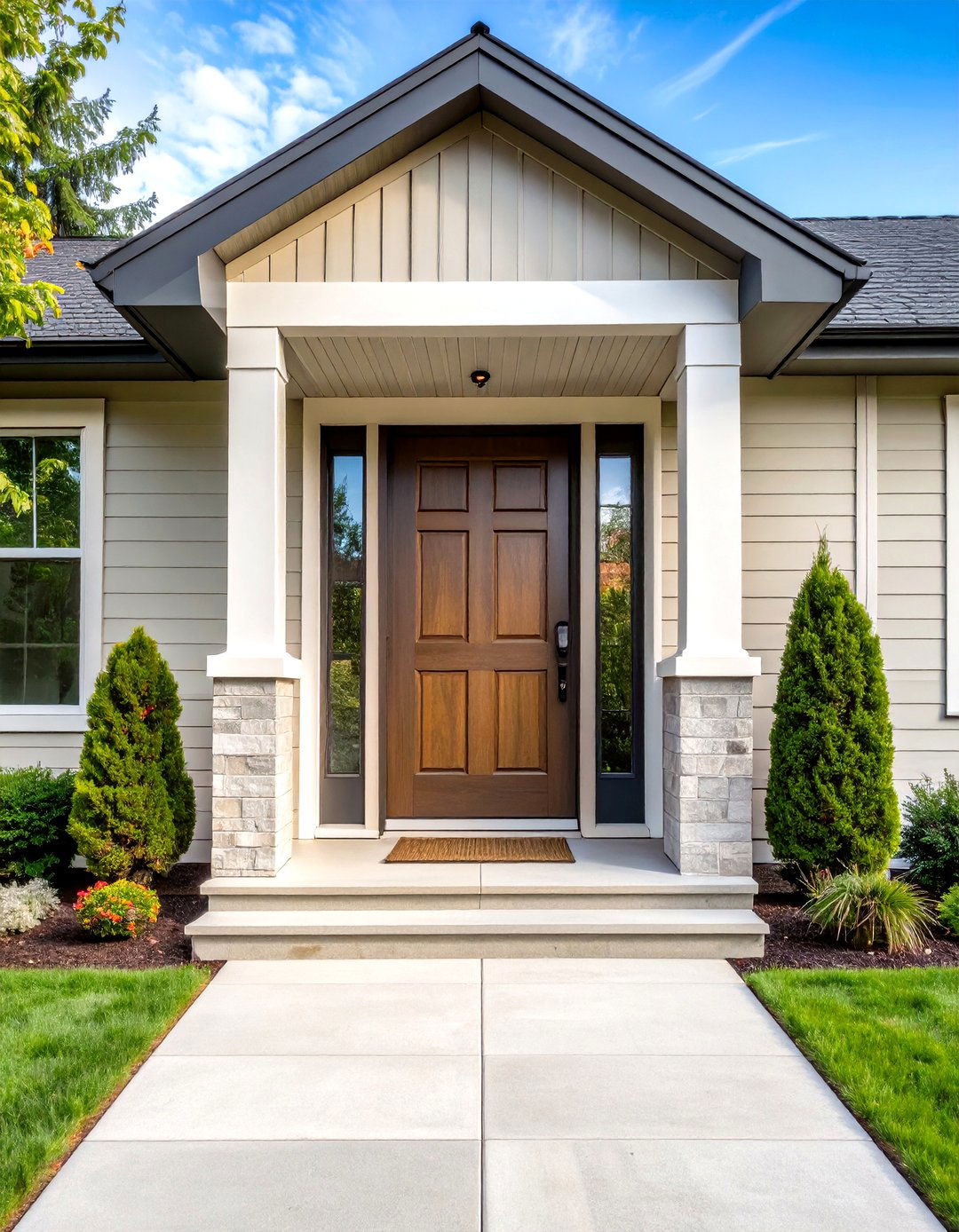 Minimalist Flat Stock Trim for a Sleek Facade - 25 exterior door trim ideas