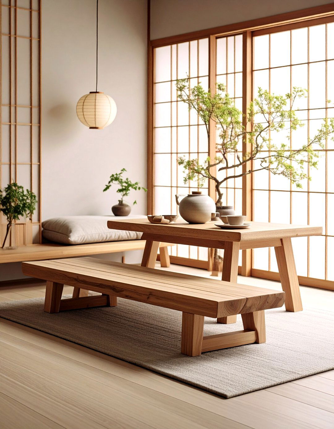 Minimalist Japanese Floor Bench - 25 floor seating ideas