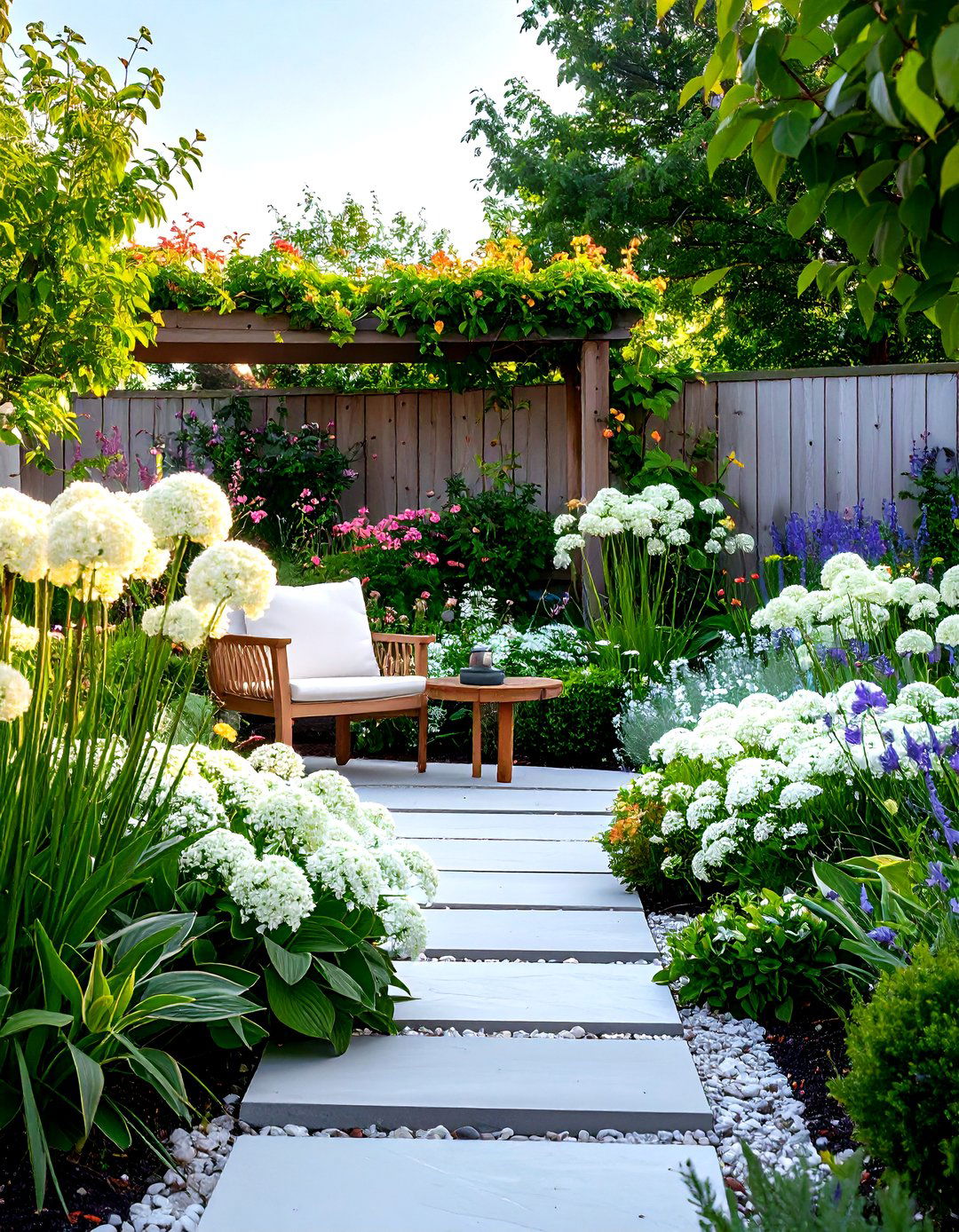 Minimalist Monochrome Flower Bed Design - 25 flower bed ideas