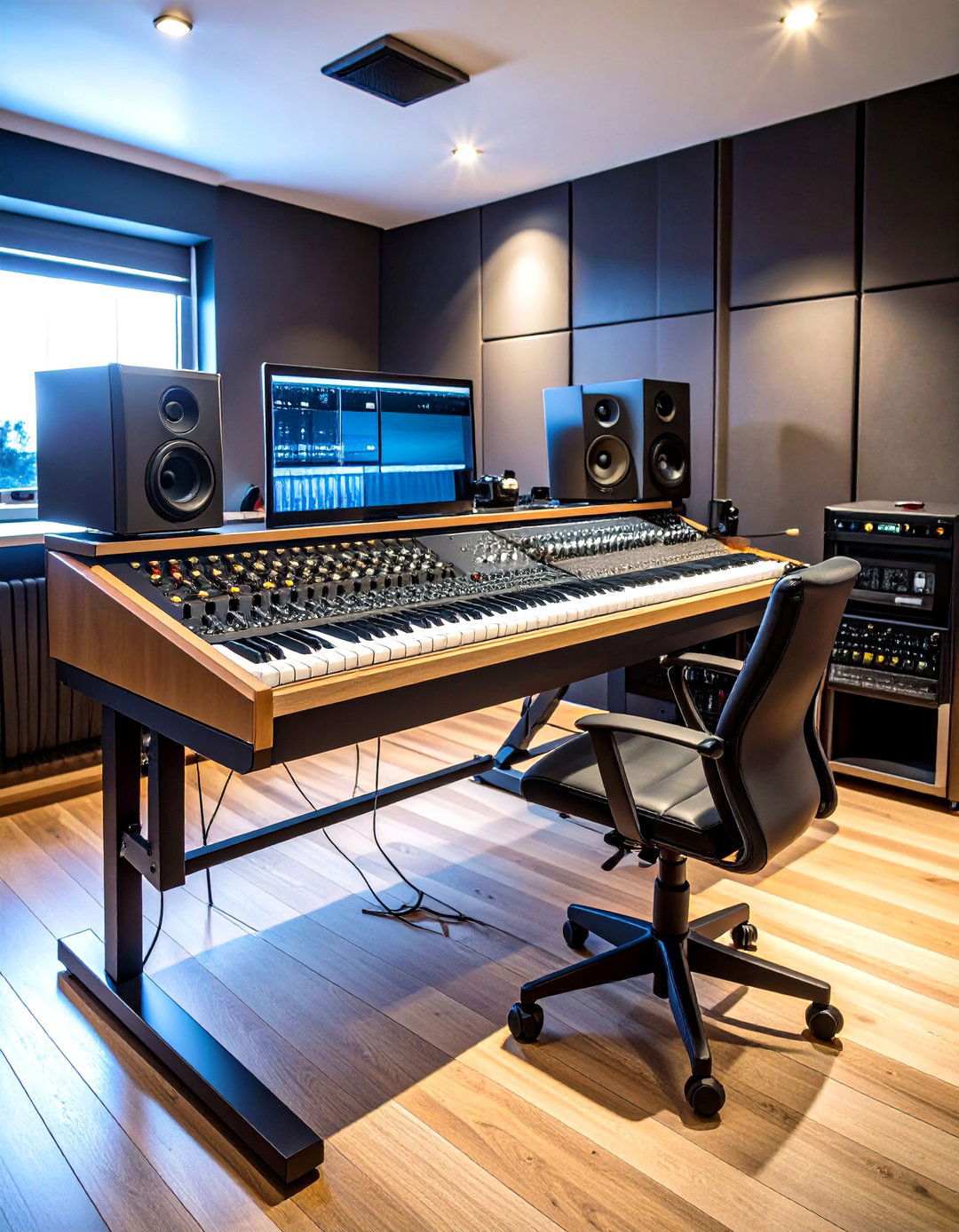 Minimalist Music Room Studio Desk Ergonomics - 25 music room ideas