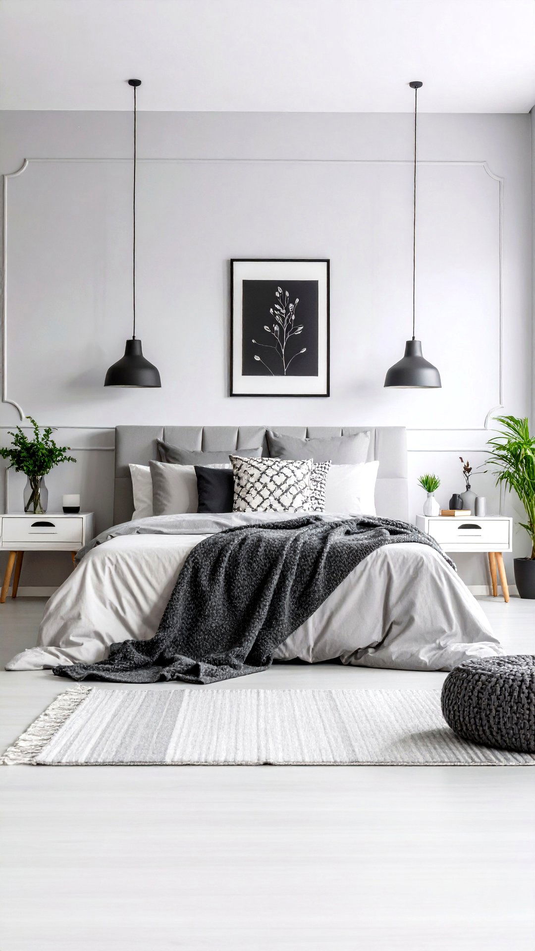 Minimalist Scandinavian Grey and White Bedroom Simplicity - 25 grey and white bedroom ideas