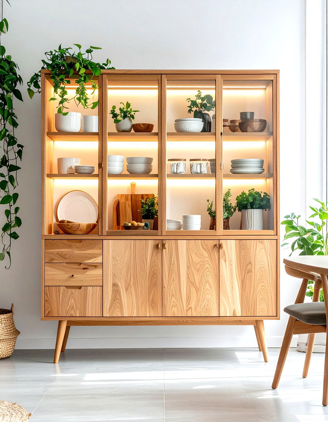 Minimalist Scandinavian Hutch - 25 dining room hutch ideas