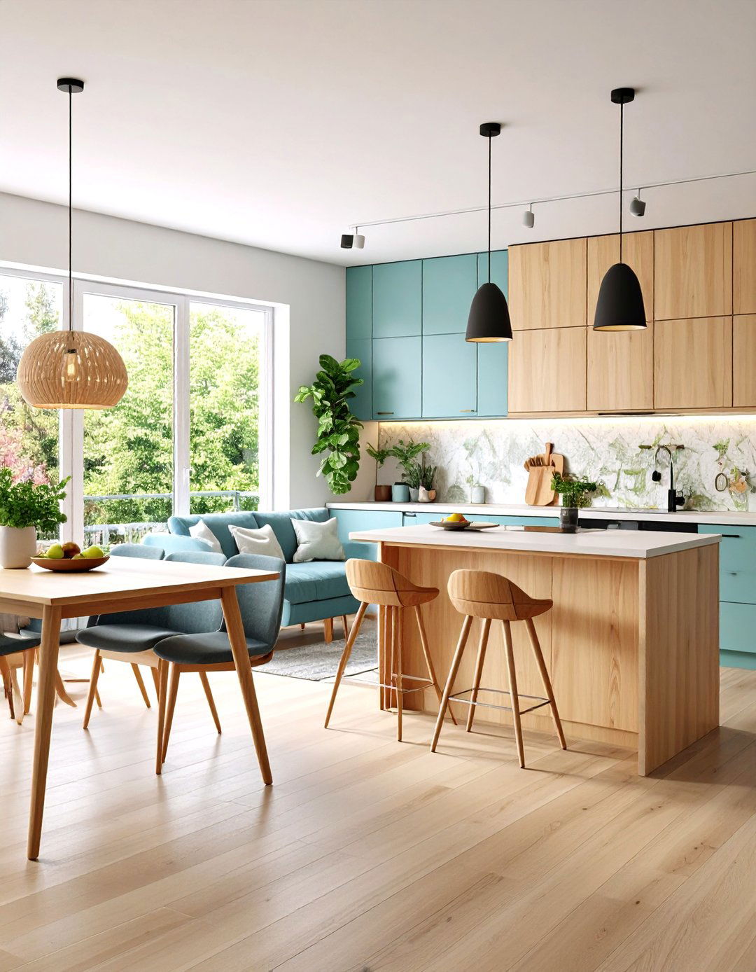 Minimalist Scandinavian Styling - 25 open kitchen living room ideas