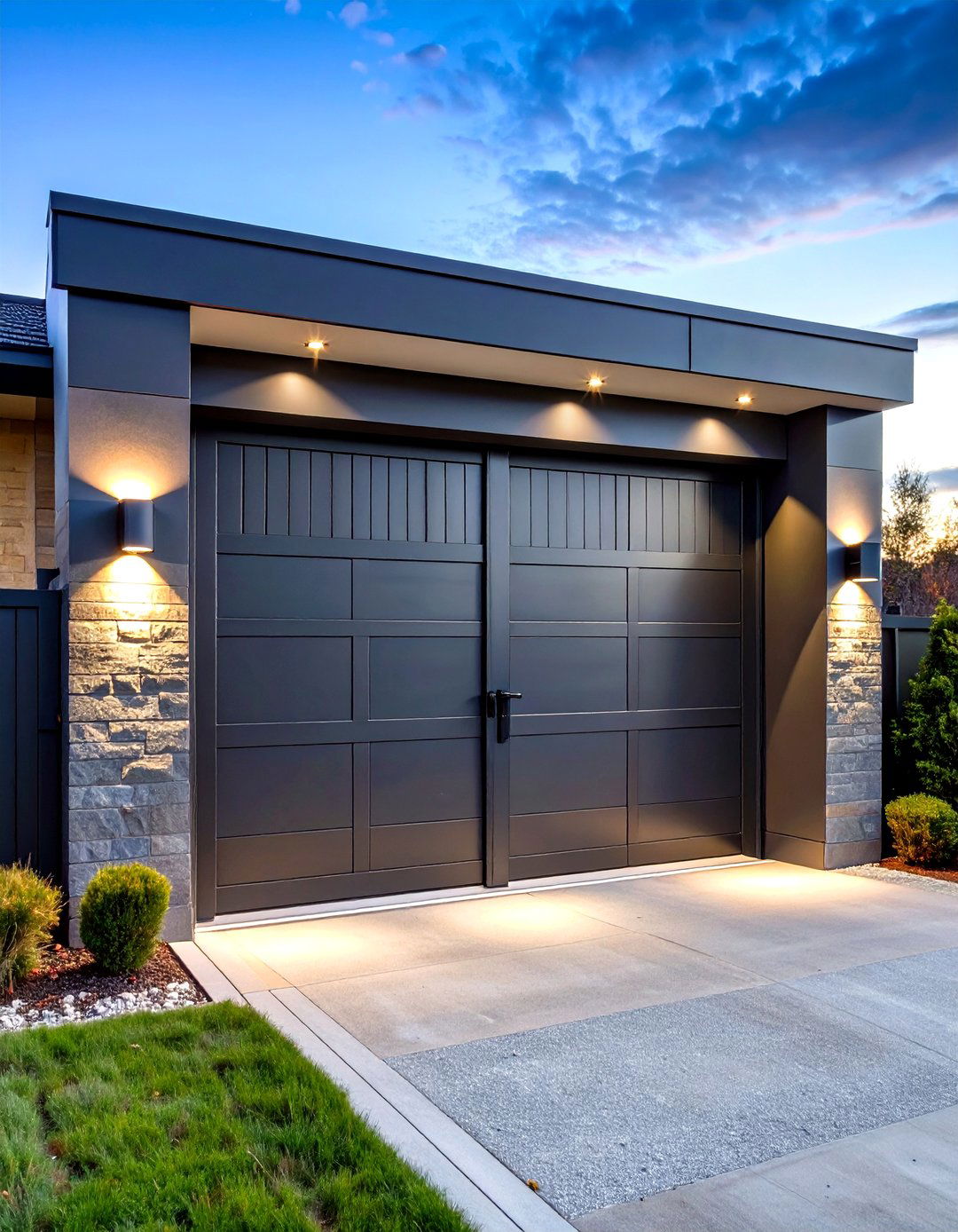 Minimalist Steel Plate Pivot Driveway Gate - 25 driveway gate ideas