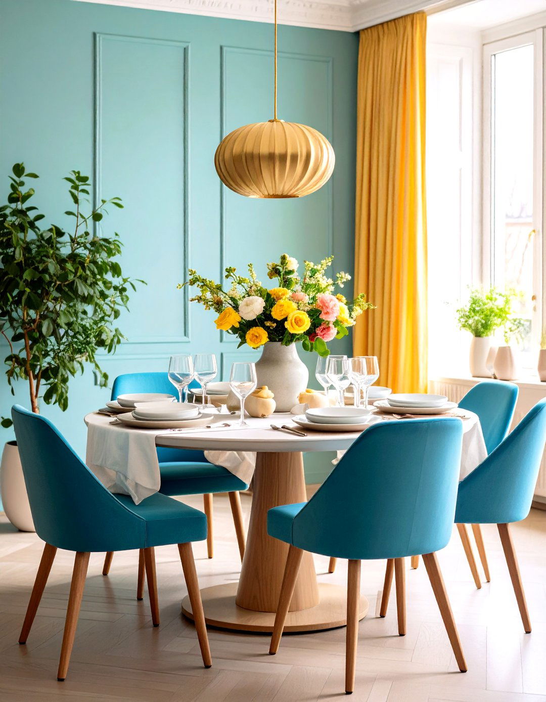 Minimalist Table Settings in a Parisian Dining Room - 25 parisian dining room ideas