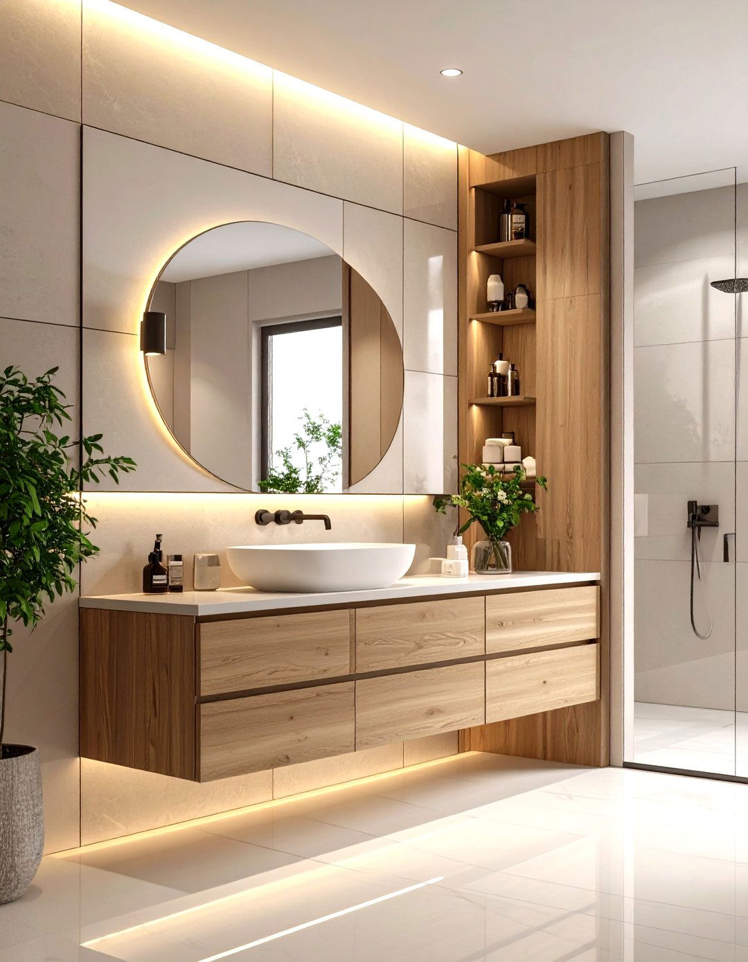 Mirror Front Medicine Cabinet Hides Daily Clutter - 25 minimalist bathroom ideas
