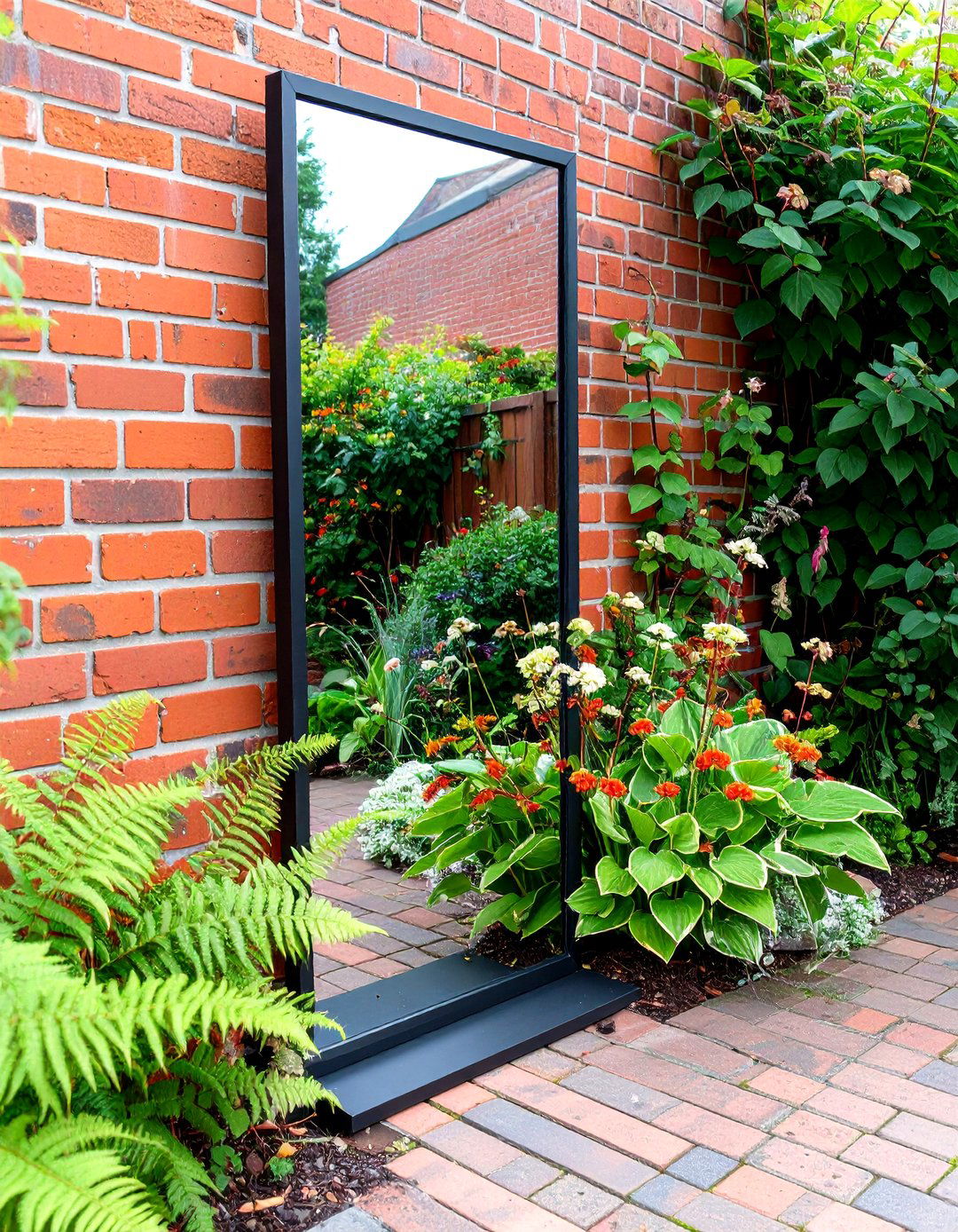 Mirror Panel Illusion Garden Focal Point - 25 Garden Focal Point Ideas