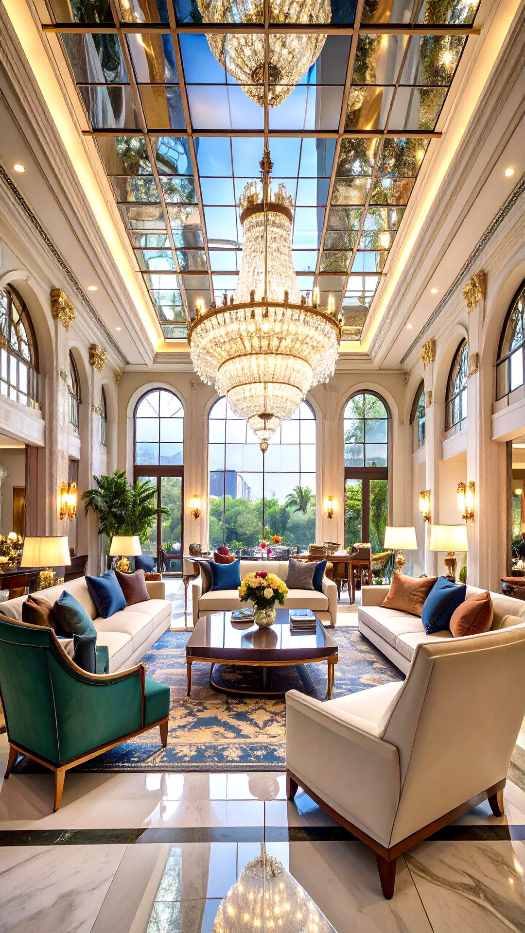 Mirrored Accent Ceiling Expands Visual Space - 25 accent ceiling ideas