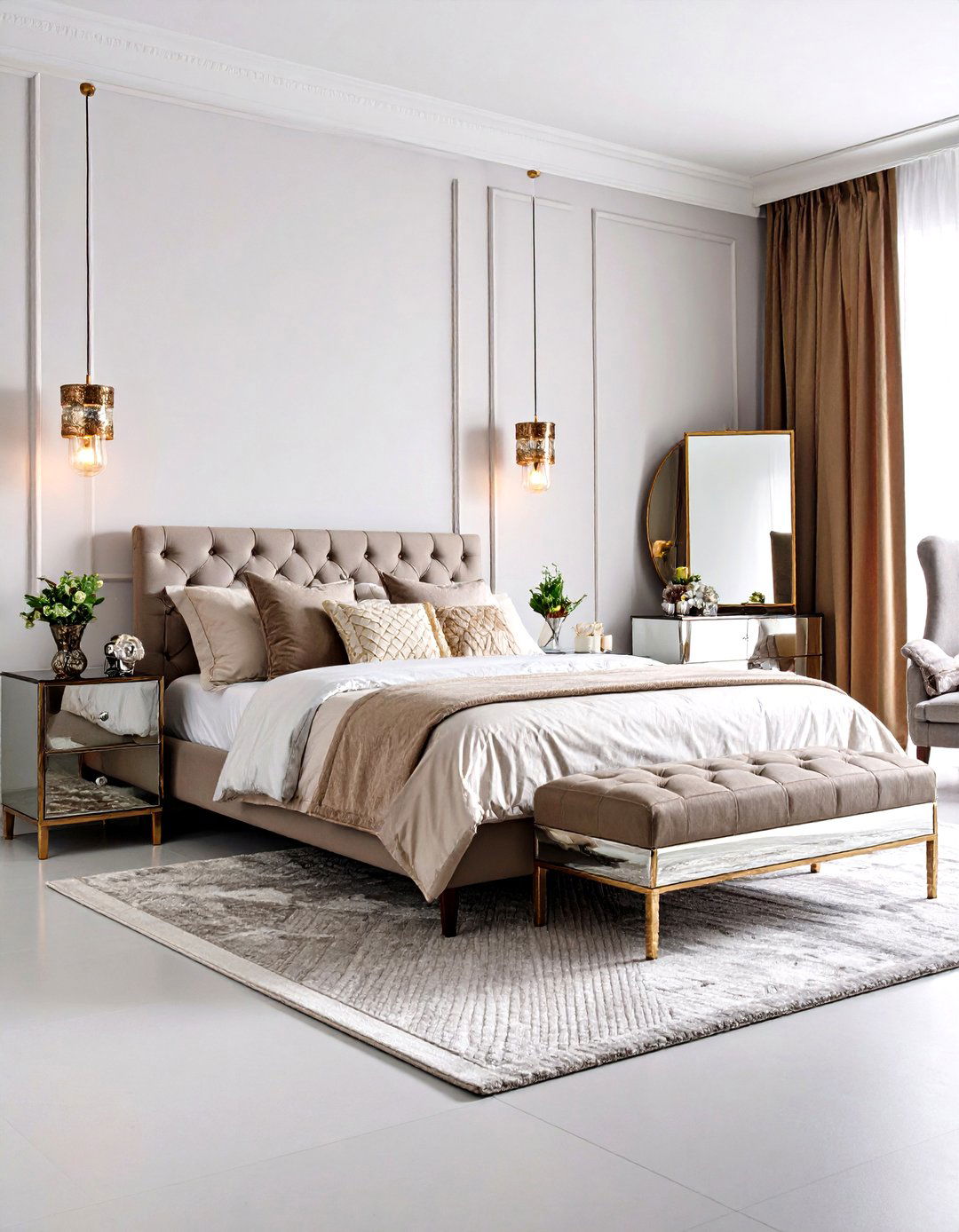 Mirrored Furniture Makes the Bedroom Shine - 25 80s bedroom ideas