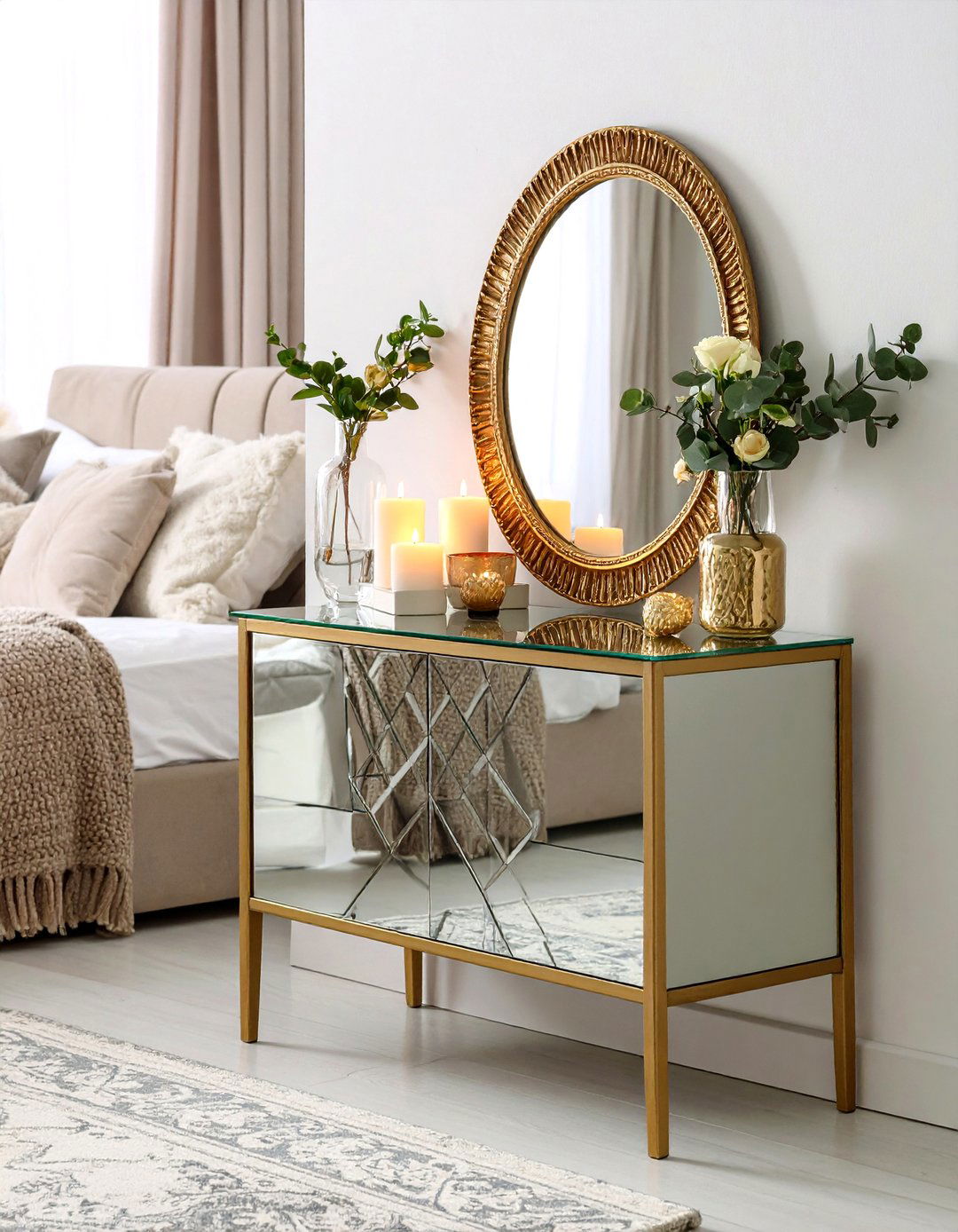 Mirrored Furniture for Disco Sparkle - 25 70s bedroom decor ideas