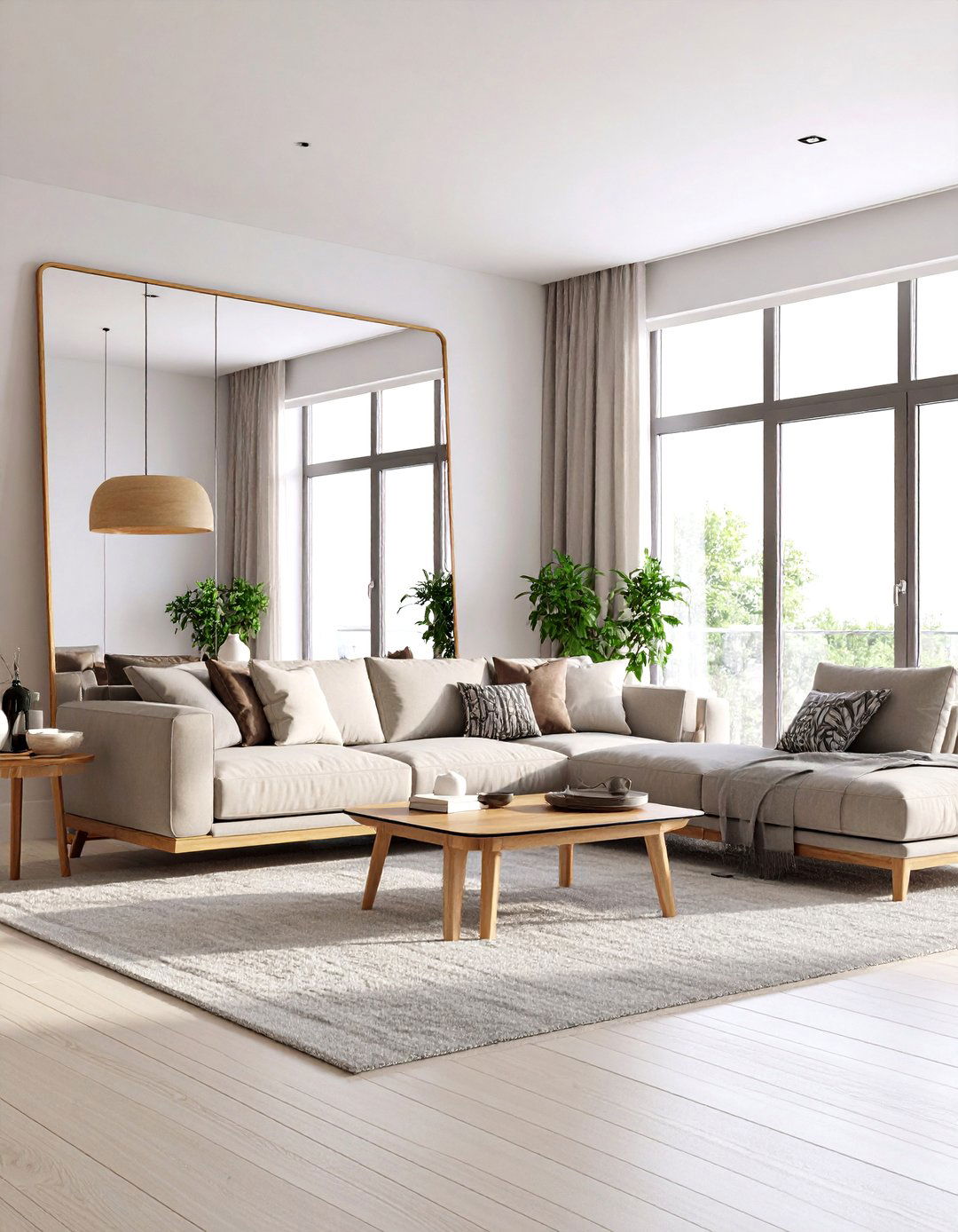 Mirrored Surfaces Stretch Living Room Boundaries - 25 apartment small living room ideas