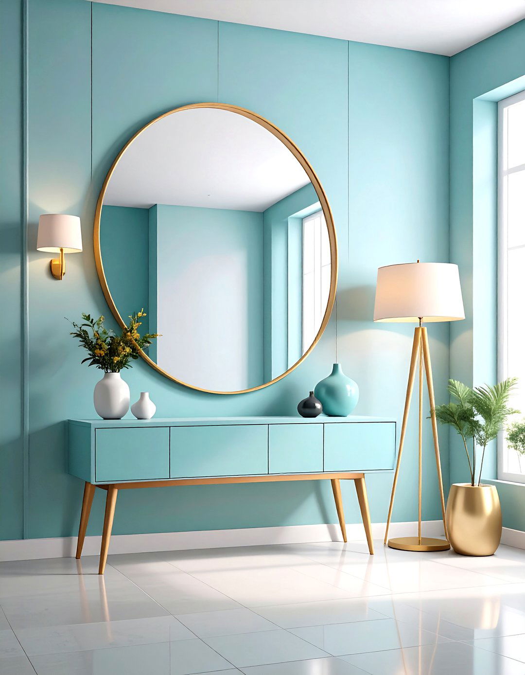 Mirrors Stretch Space in Minimalist Decorating - 25 minimalist decorating ideas