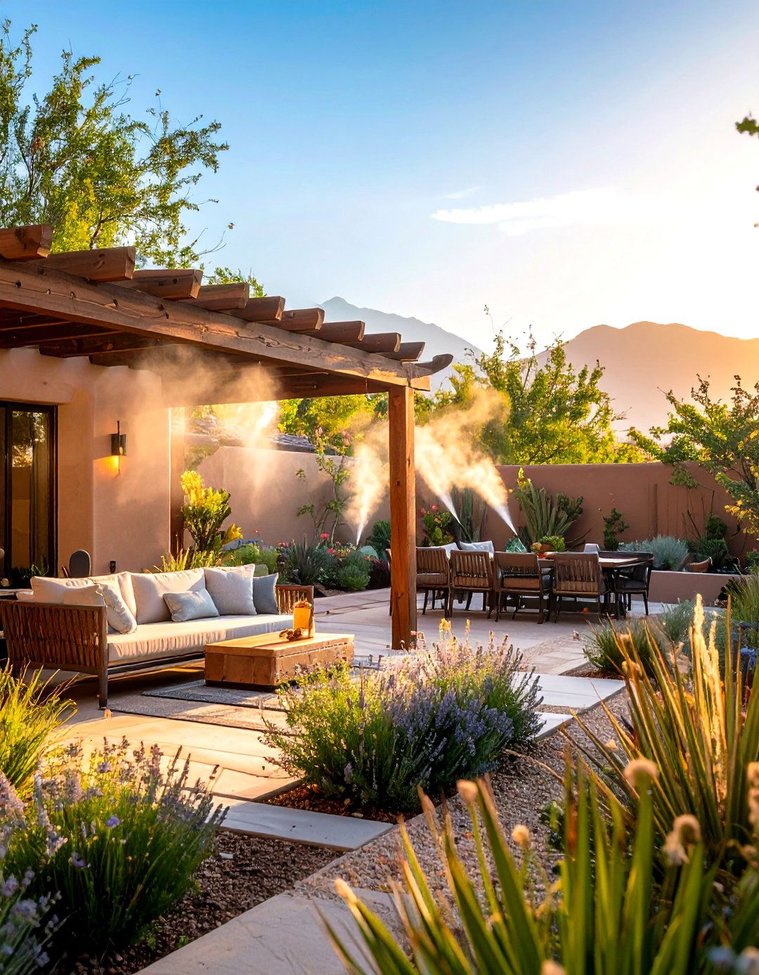 Misting Lines Make the Backyard Patio Bearable - 25 arizona backyard ideas