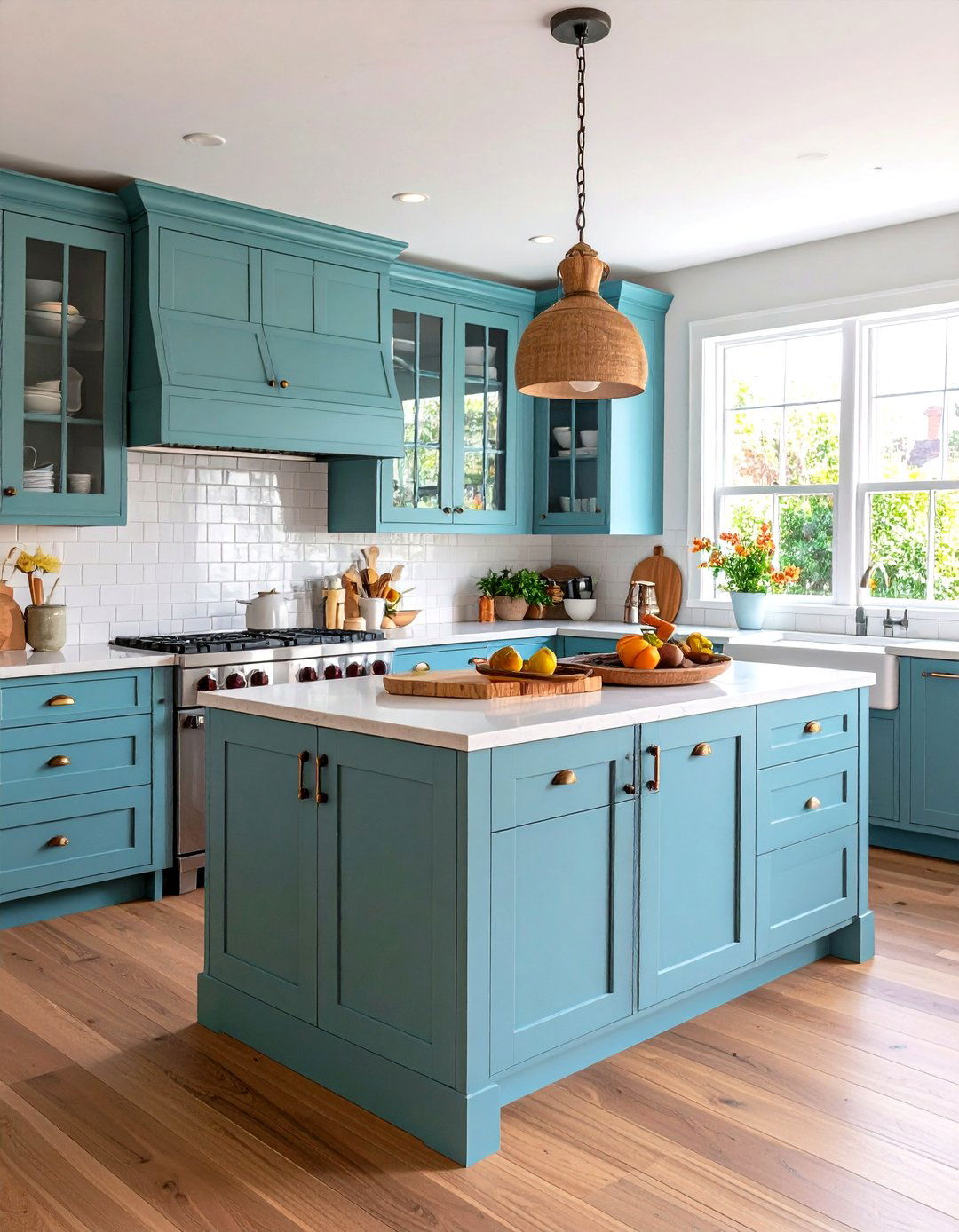 Mix Glass Front and Solid Cabinets for Collected Charm - 25 cozy kitchen ideas