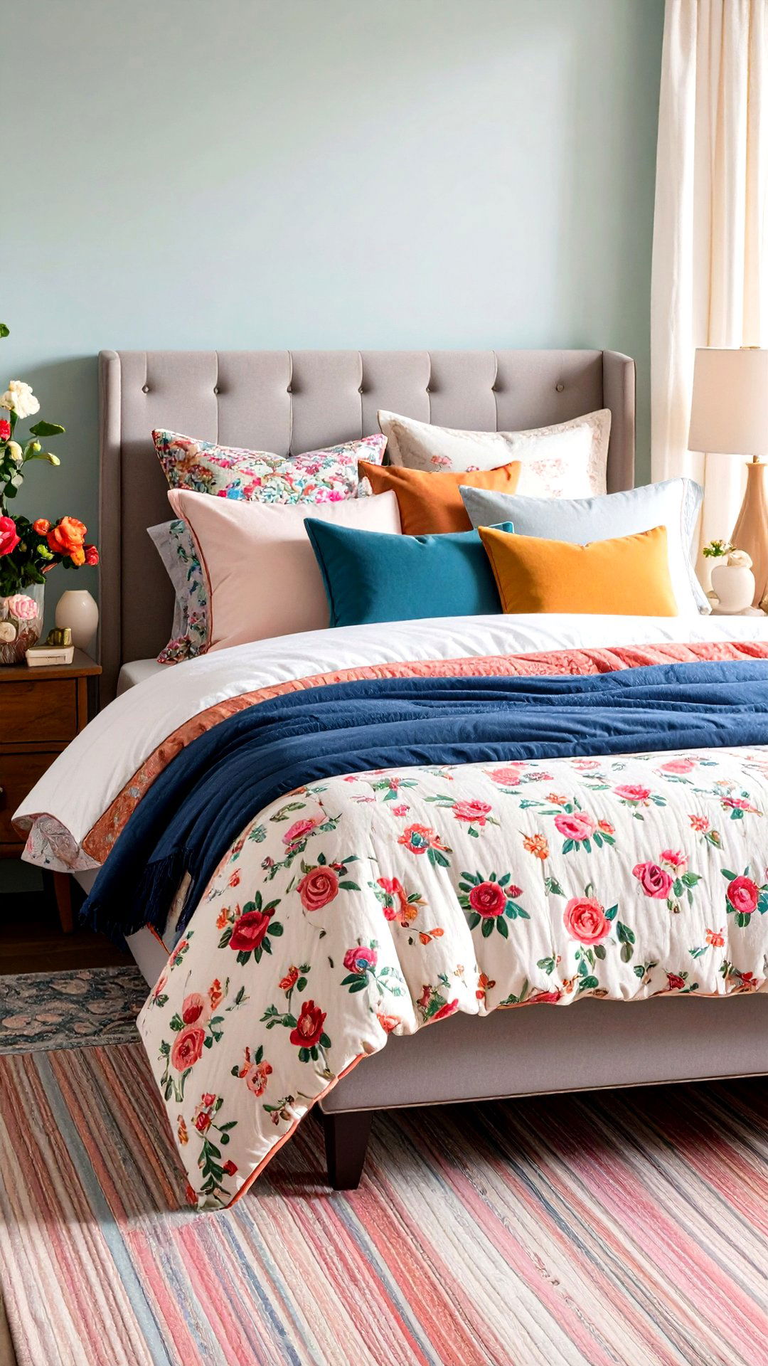 Mix and Match Patterns for Maximalist Bedding - 25 grandmillennial style bedroom ideas