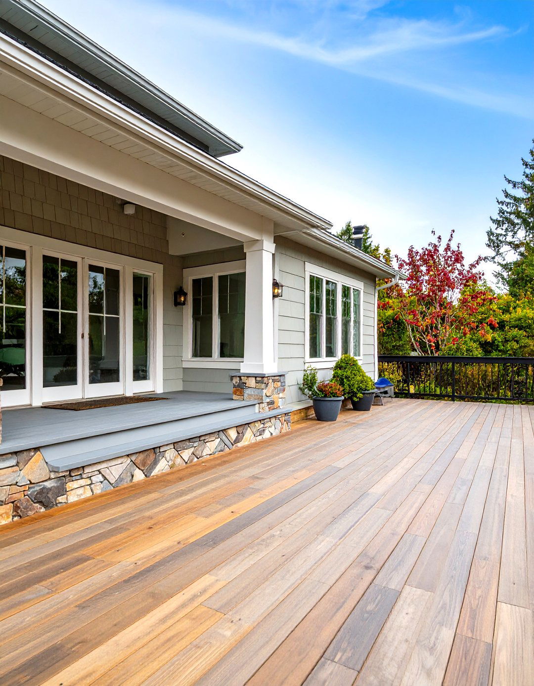 Mixed Material Mosaic Deck Fascia - 25 deck fascia ideas