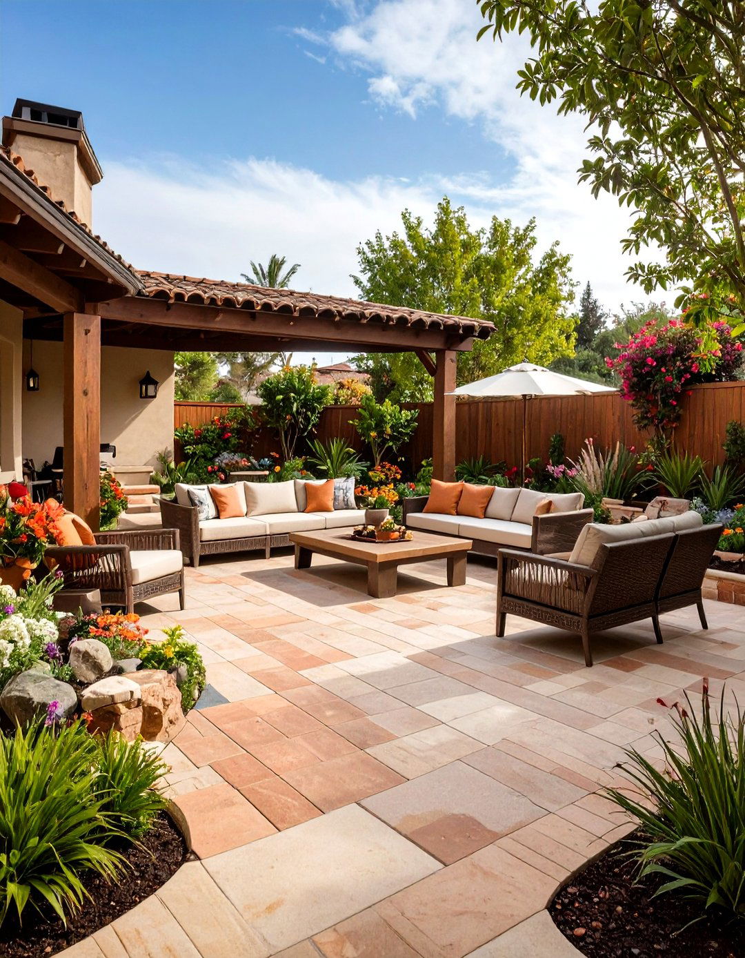 Mixed Material Patio Lanai Mosaic - 25 lanai porch & patio designs