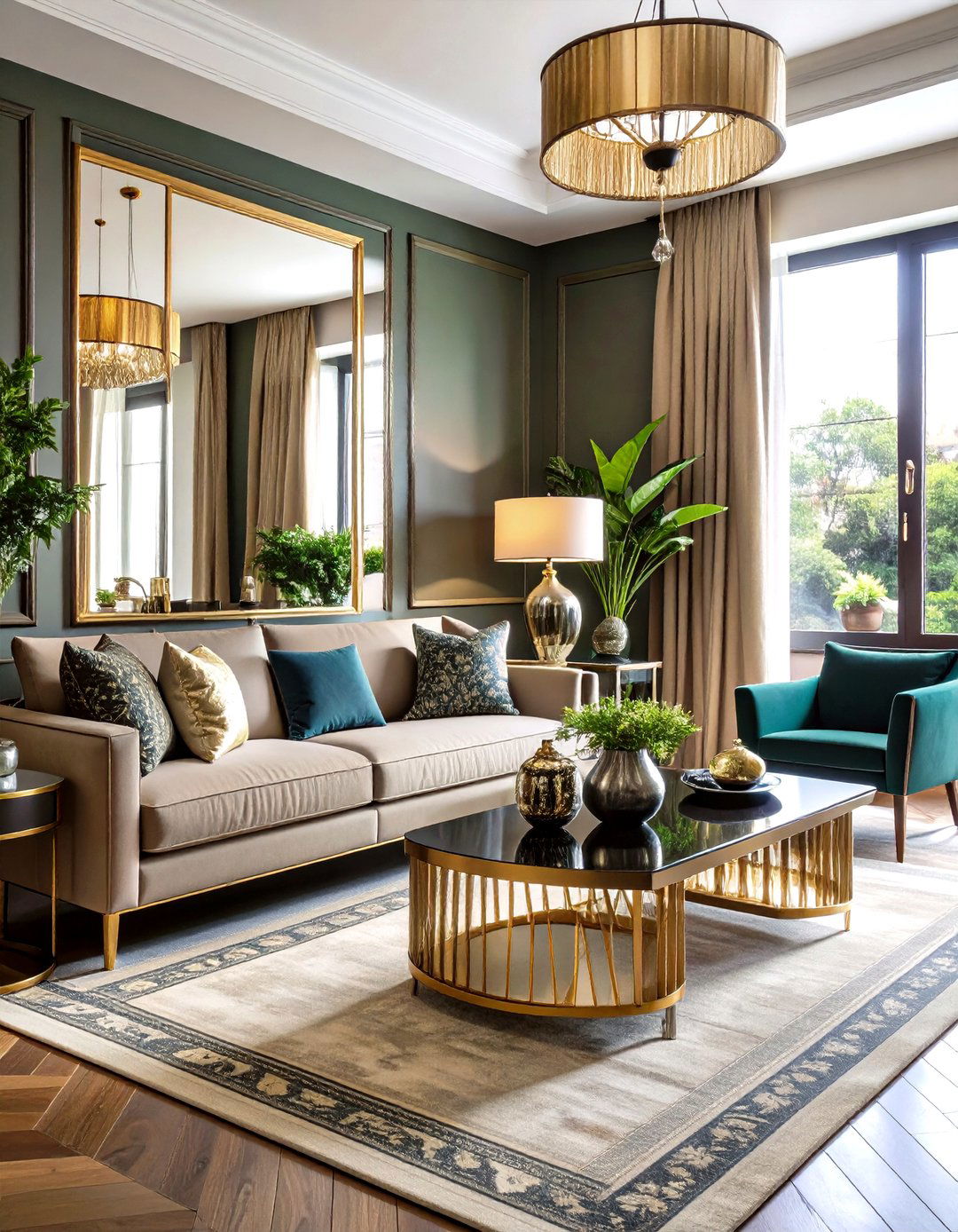 Mixed Metallic Finishes Add Apartment Glamour - 25 apartment decorating ideas