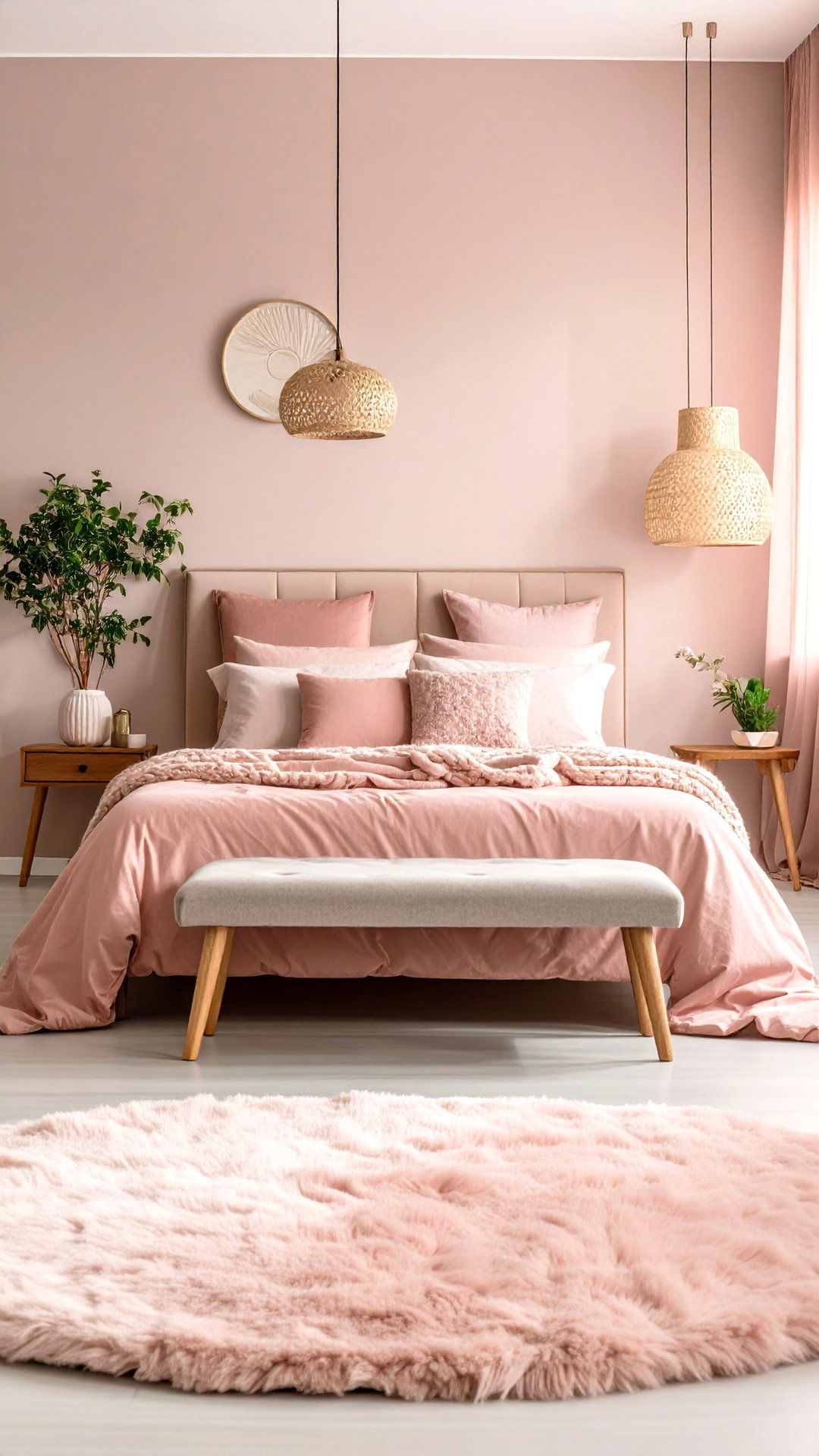 Mixed Textiles for Cozy Depth - 25 blush pink bedroom ideas