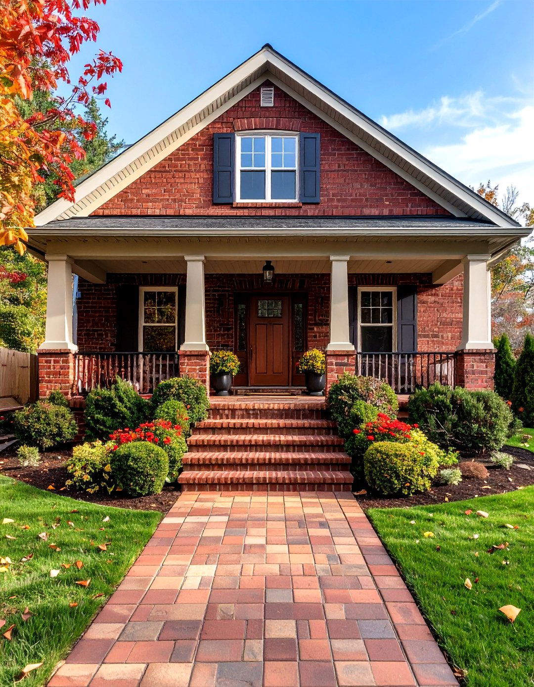 Mixed Tone Brick Porch for Depth and Character - 25 brick porch ideas