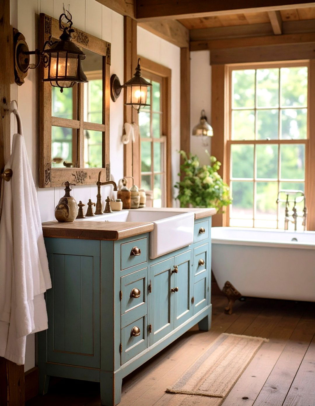 Mixing Antique Hardware for Authentic Barndominium Bathroom Flair - 25 barndominium bathroom ideas
