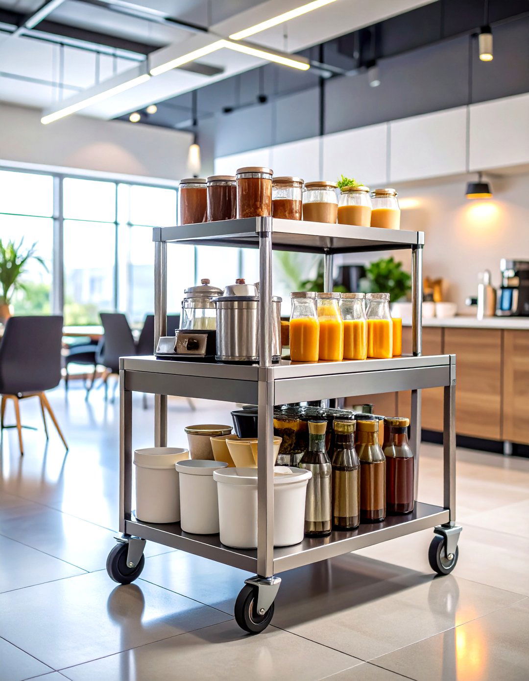 Mobile Refreshment Trolley Office Kitchen Extension - 25 office kitchen ideas