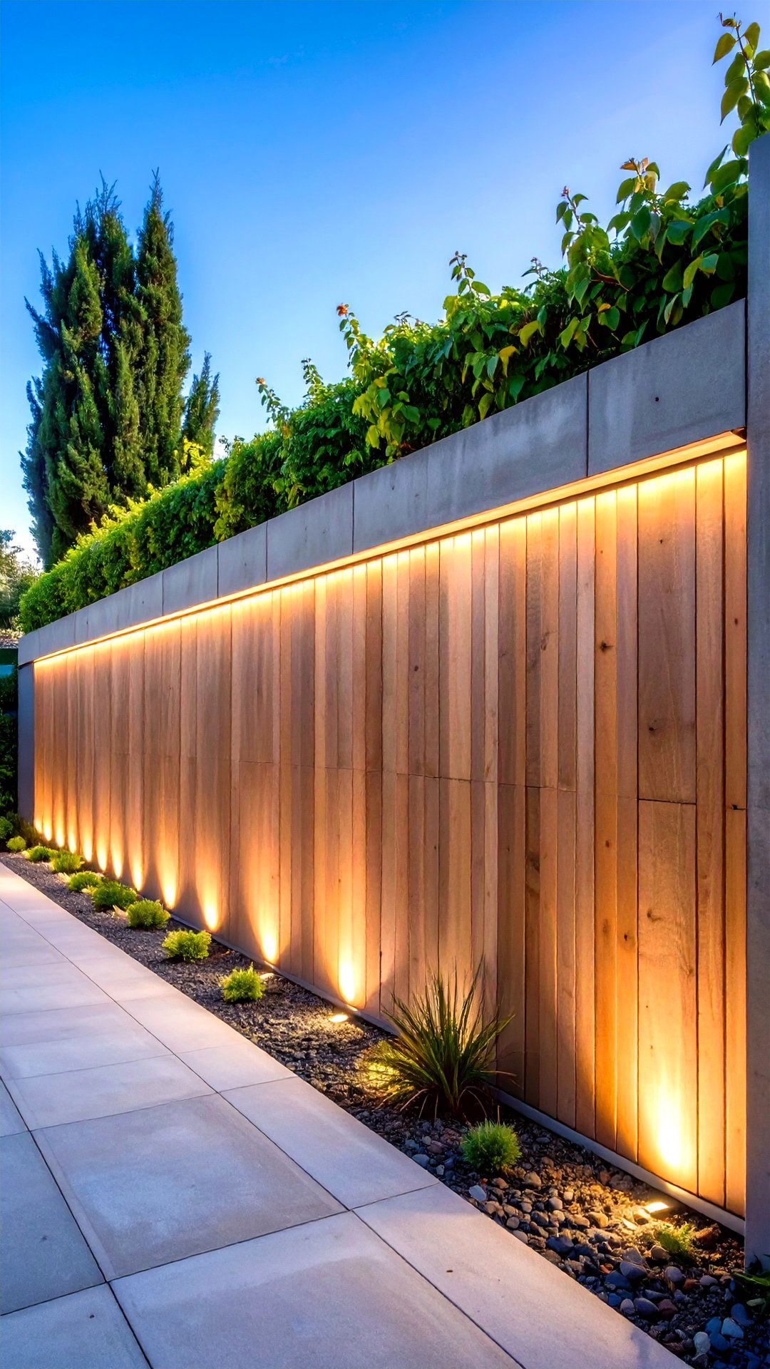 Modern Concrete Garden Wall with Clean Lines - 25 garden wall ideas