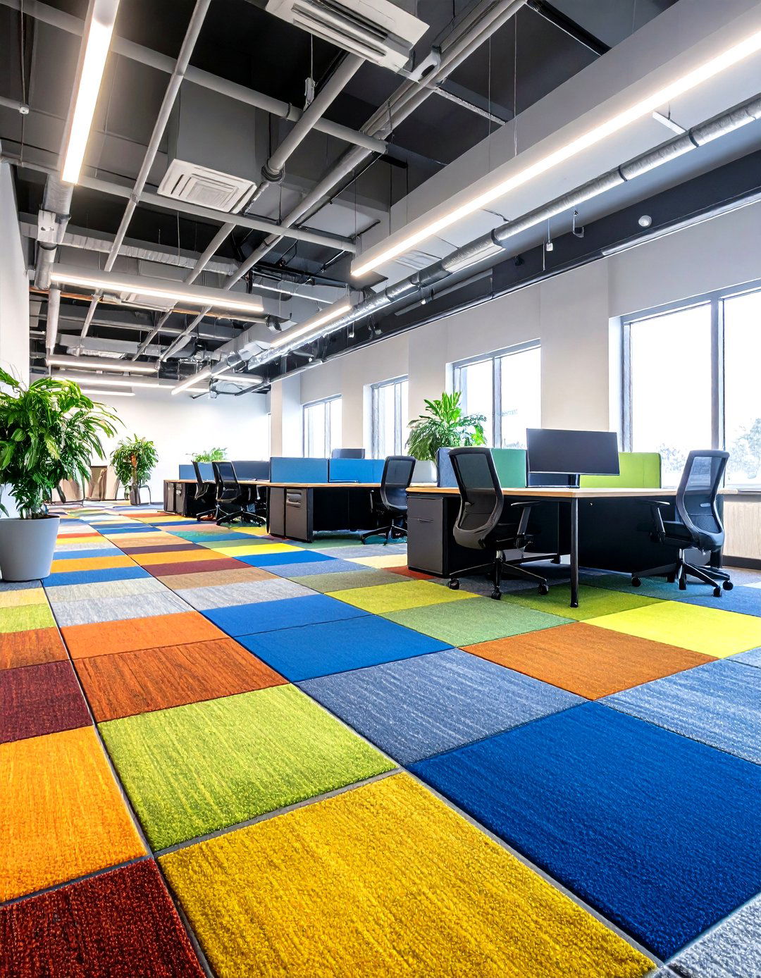 Modular Carpet Tiles for Customizable Layouts - 25 office rug ideas