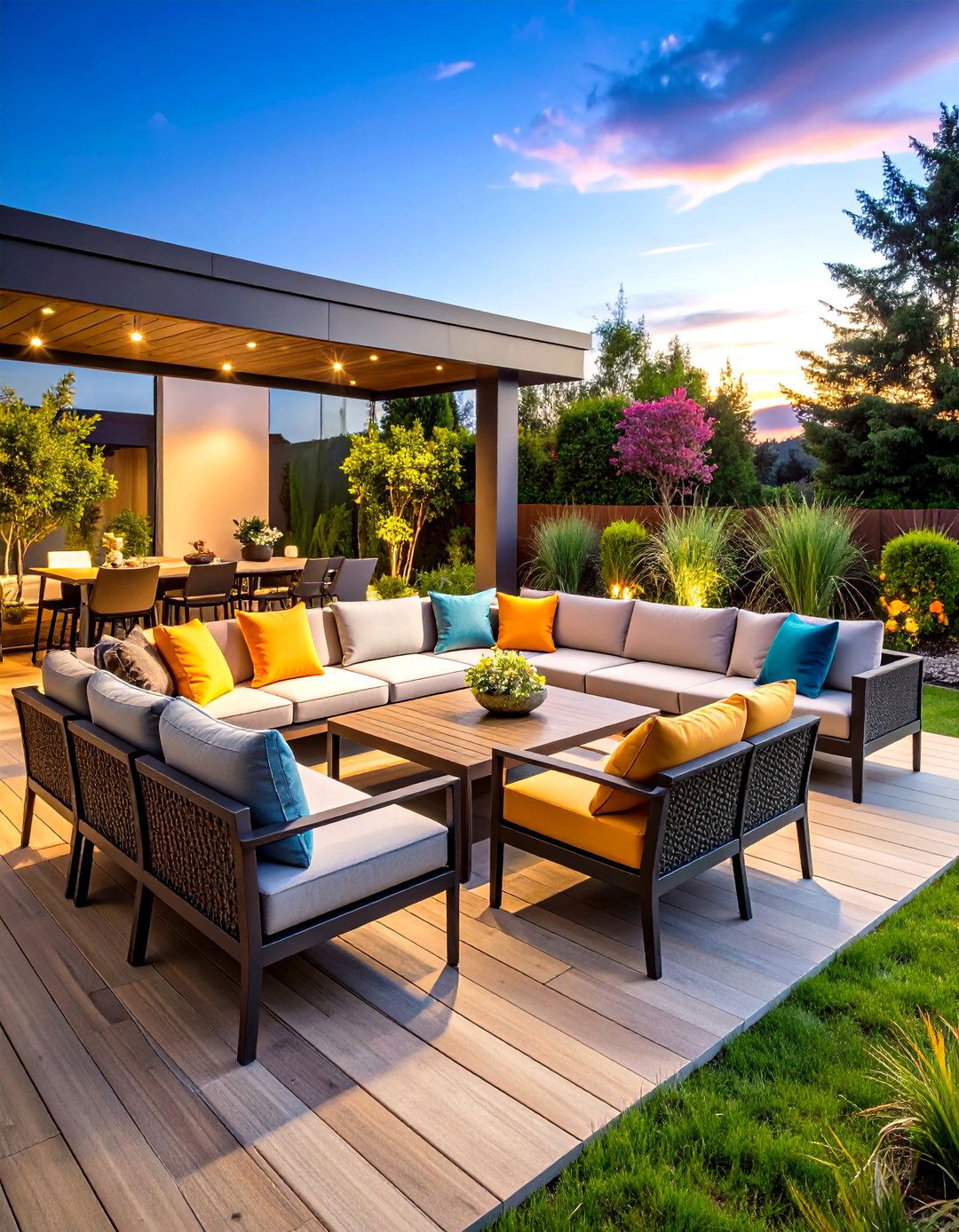 Modular Furniture Patio Dining Zone - 25 outdoor dining area ideas