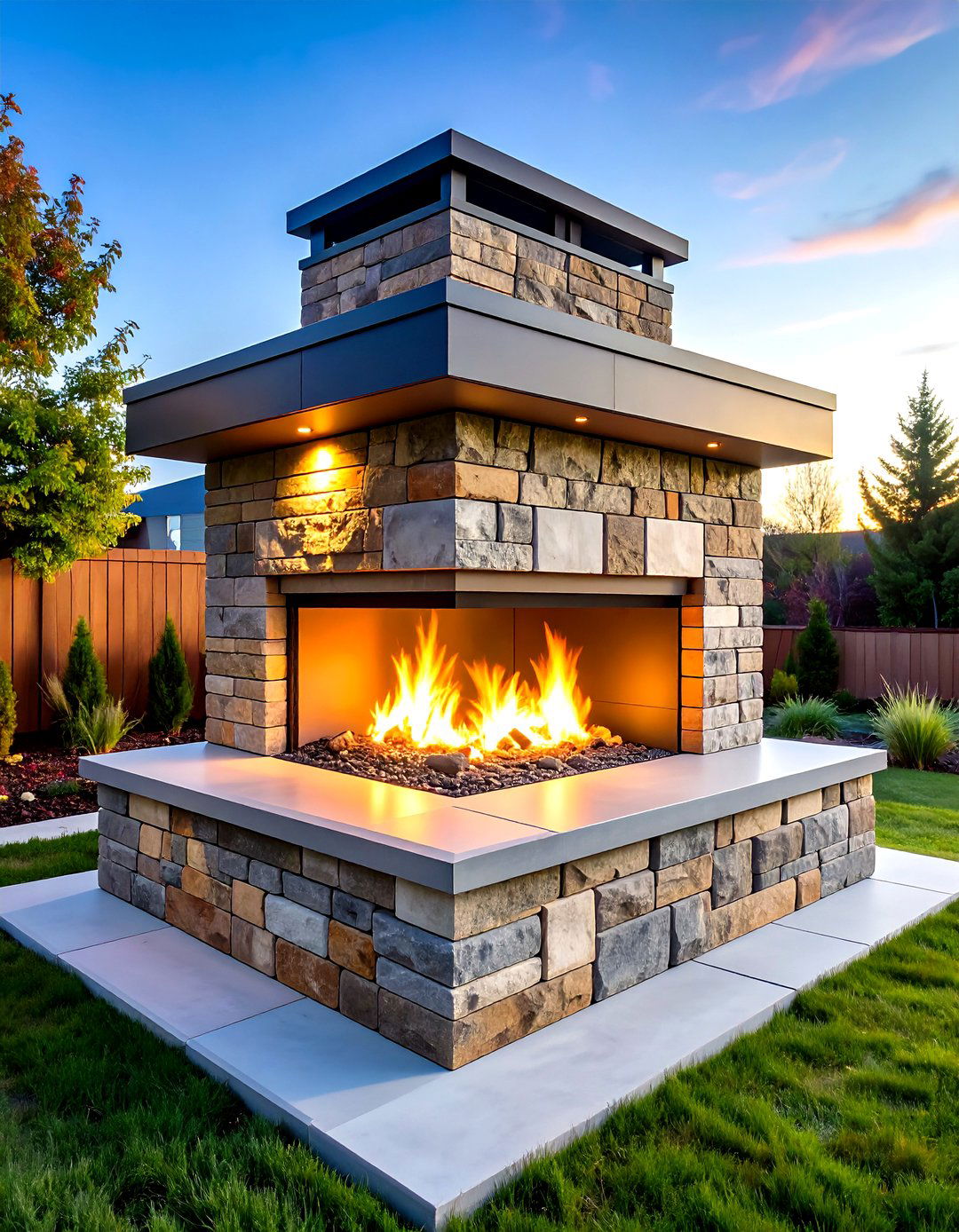 Modular Outdoor Fireplace Kit for Fast Builds - 25 outdoor fireplace ideas