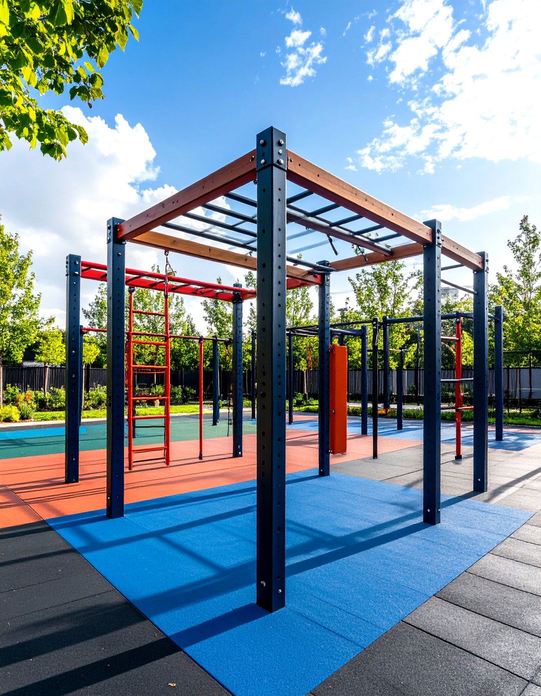 Modular Outdoor Gym Using Combi Rigs - 25 outdoor gym ideas