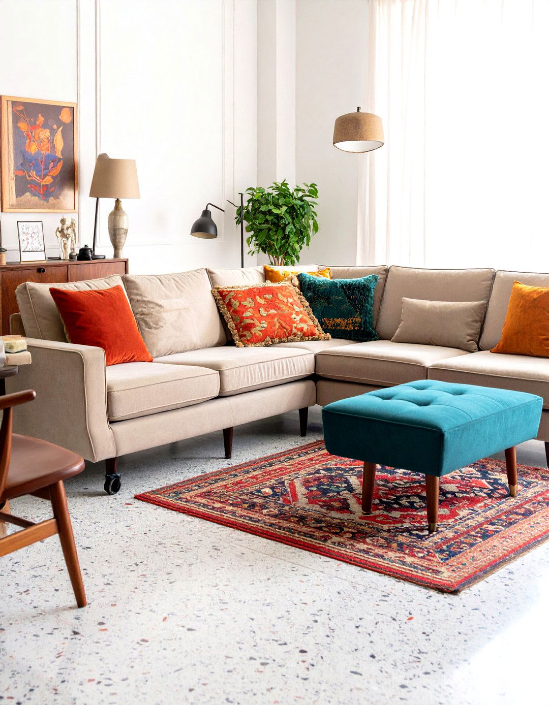 Modular Sofas Flexing a s Living Room Layout - 25 70s living room ideas