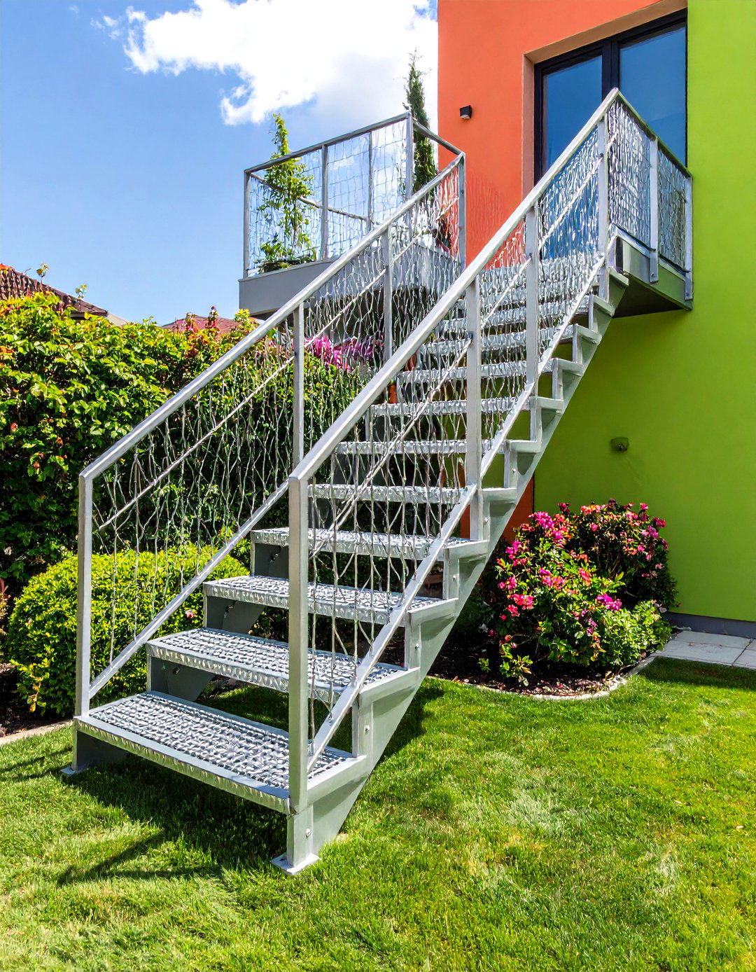 Modular Steel Grid Kit - 25 open staircase ideas