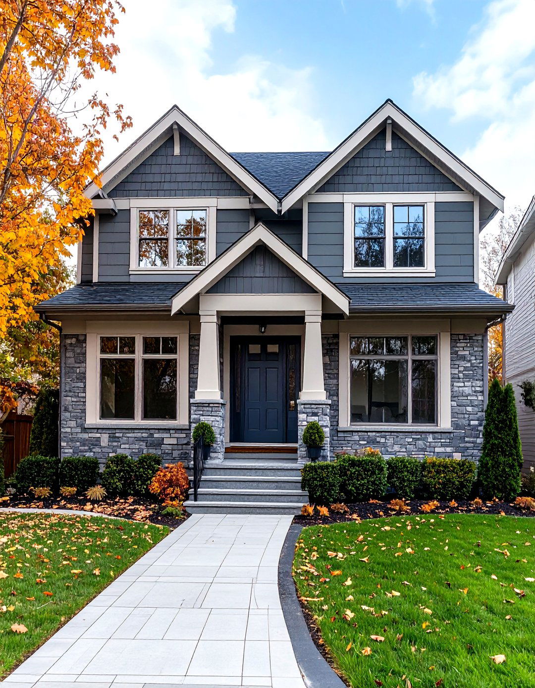 Monochromatic Brick and Trim Harmony - 25 painted brick houses