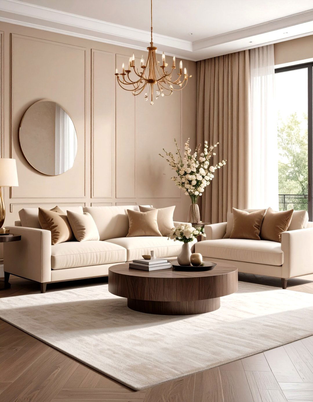 Monochrome Beige Layers Deliver Luxe Calm in a Neutral Living Room - 25 neutral living room ideas