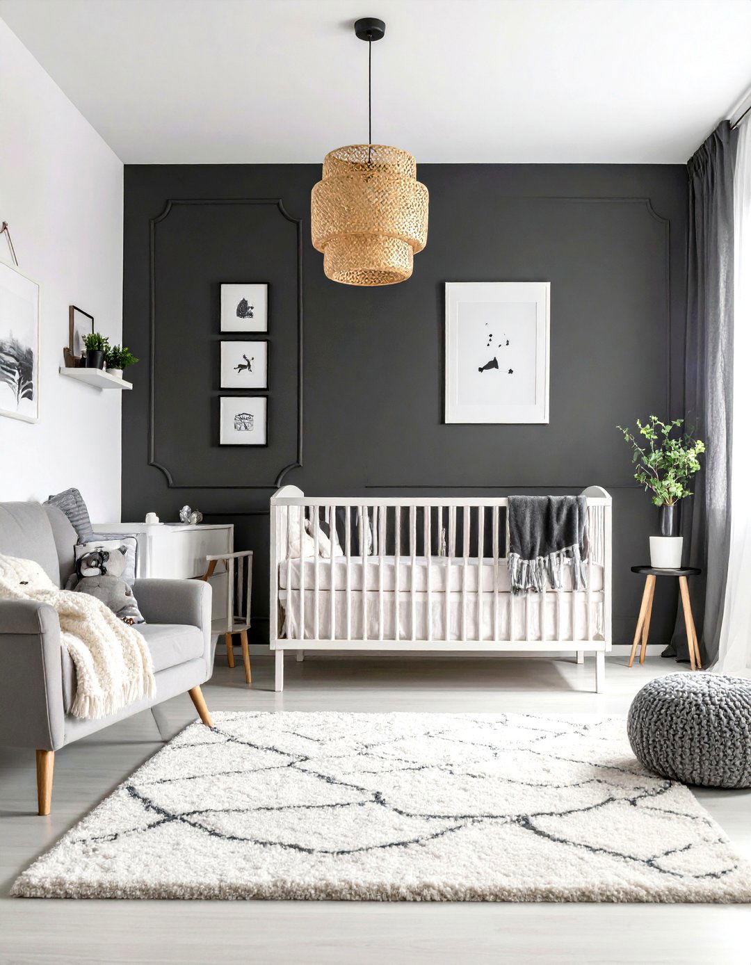 Monochrome Black and White Nursery Color - 25 nursery color ideas