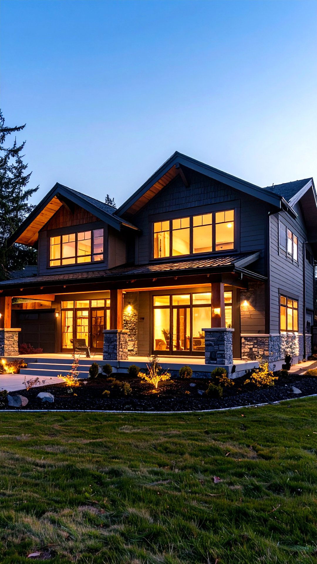 Monochrome Charcoal Paint Unifies a s House Exterior - 25 1980s house exterior ideas