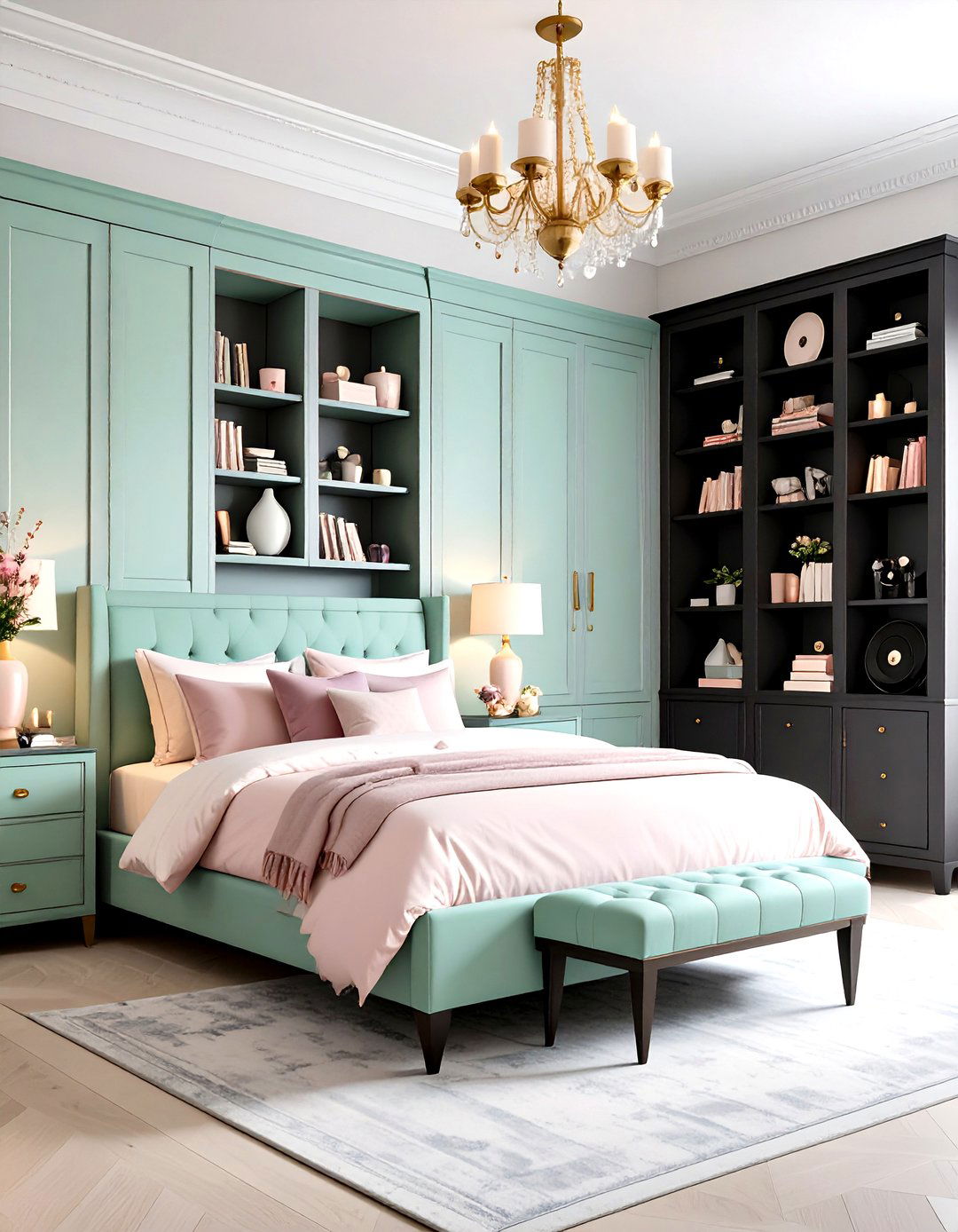 Monochrome Furniture Pastel Accents - 25 pastel goth bedroom ideas