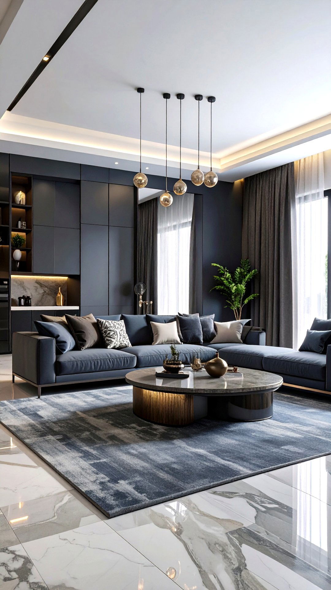 Monochrome Minimalism With Graphic Edge - 25 aesthetic living room ideas
