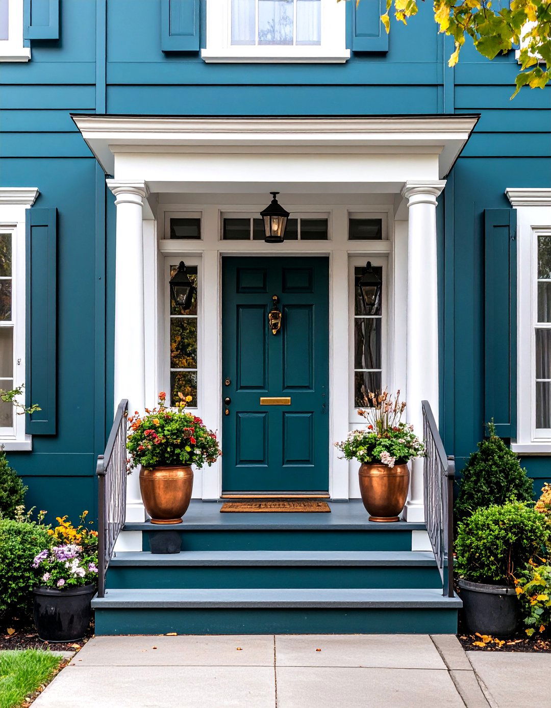 Moody Teal Offers Jewel Box Drama - 25 exterior house colors & inspiration
