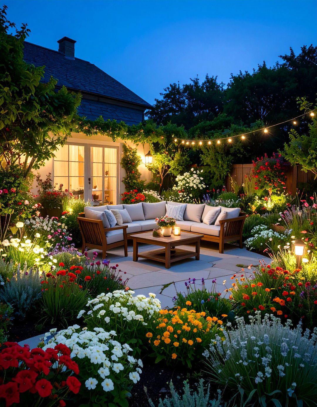 Moon Garden Flower Bed Glow - 25 flower bed ideas