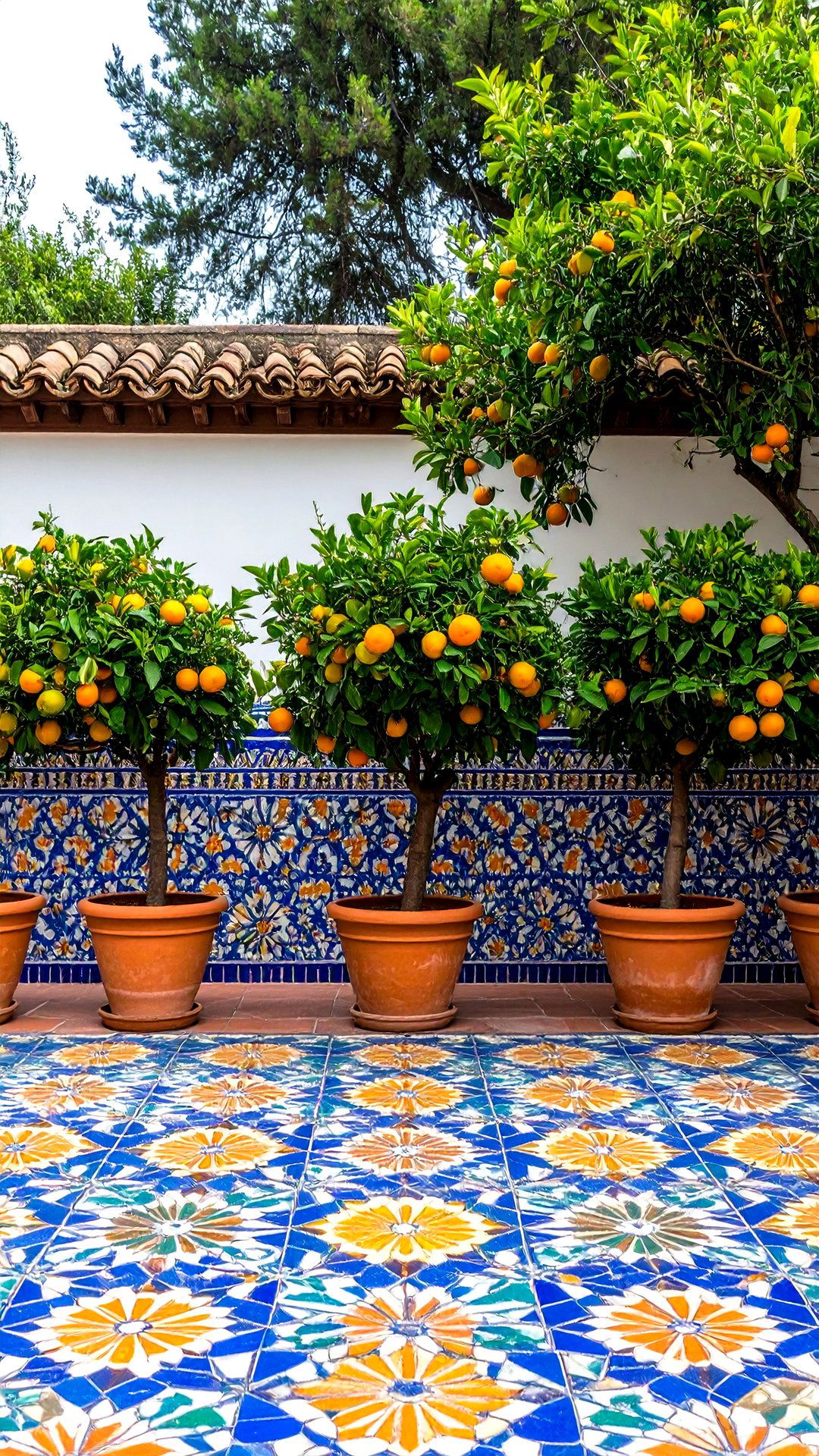 Mosaic Tile Garden Wall for Color Splash - 25 garden wall ideas