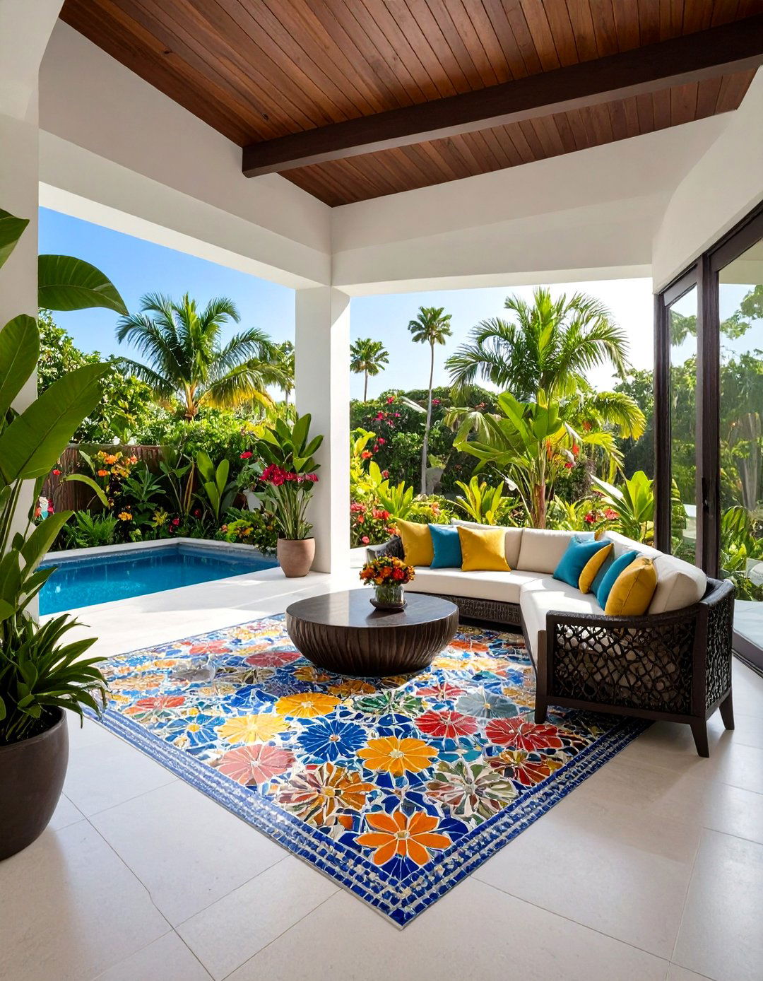 Mosaic Tile Outdoor Wall Decor - 25 outdoor wall decor ideas
