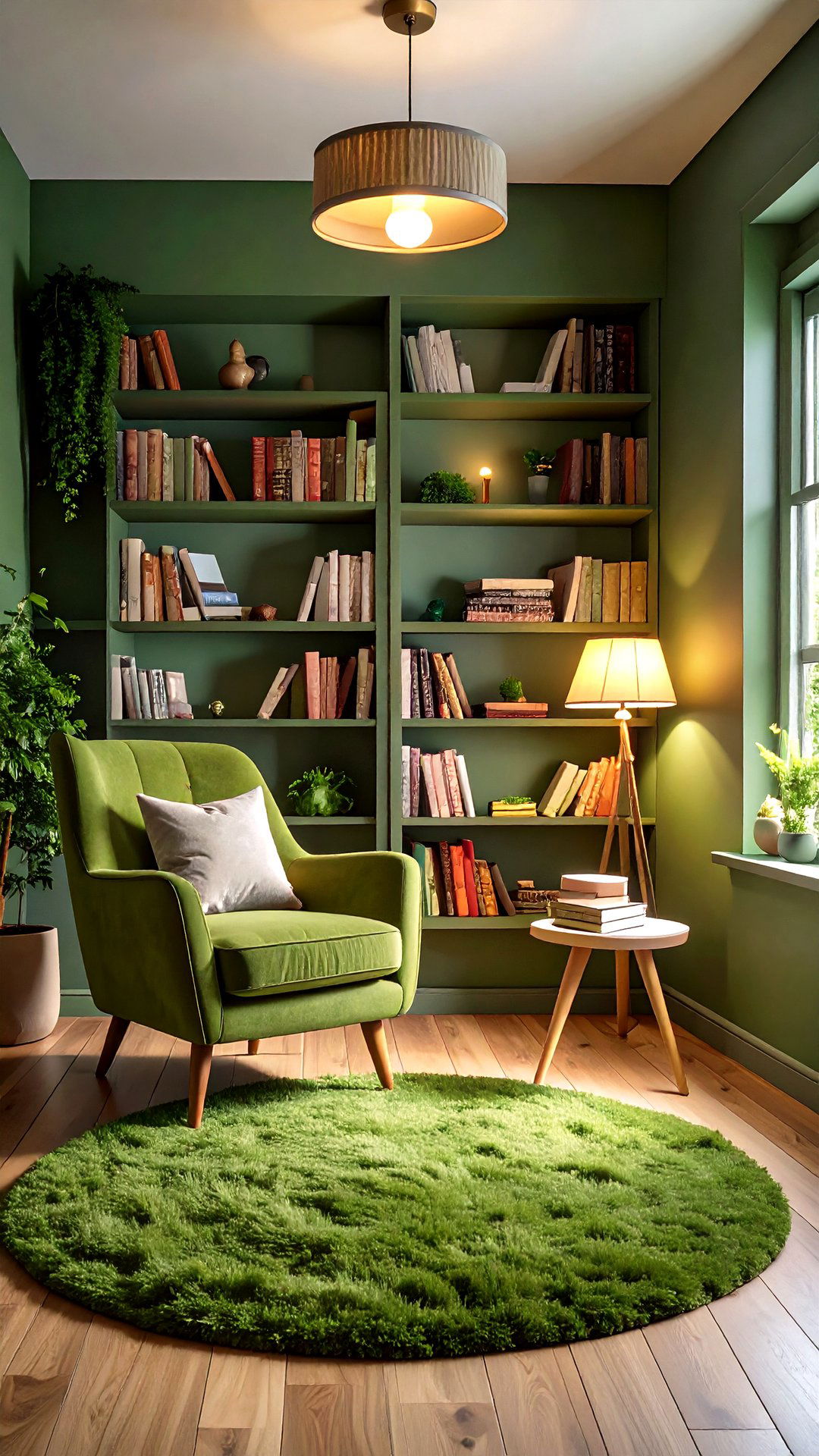 Mossy Green Nursery Reading Nook Corner - 25 green nursery ideas