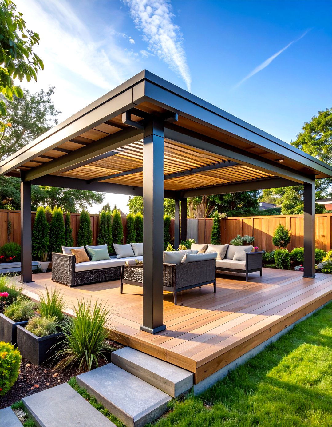 Motorized Louver Pavilion for Weather on Demand - 25 outdoor pavilion ideas