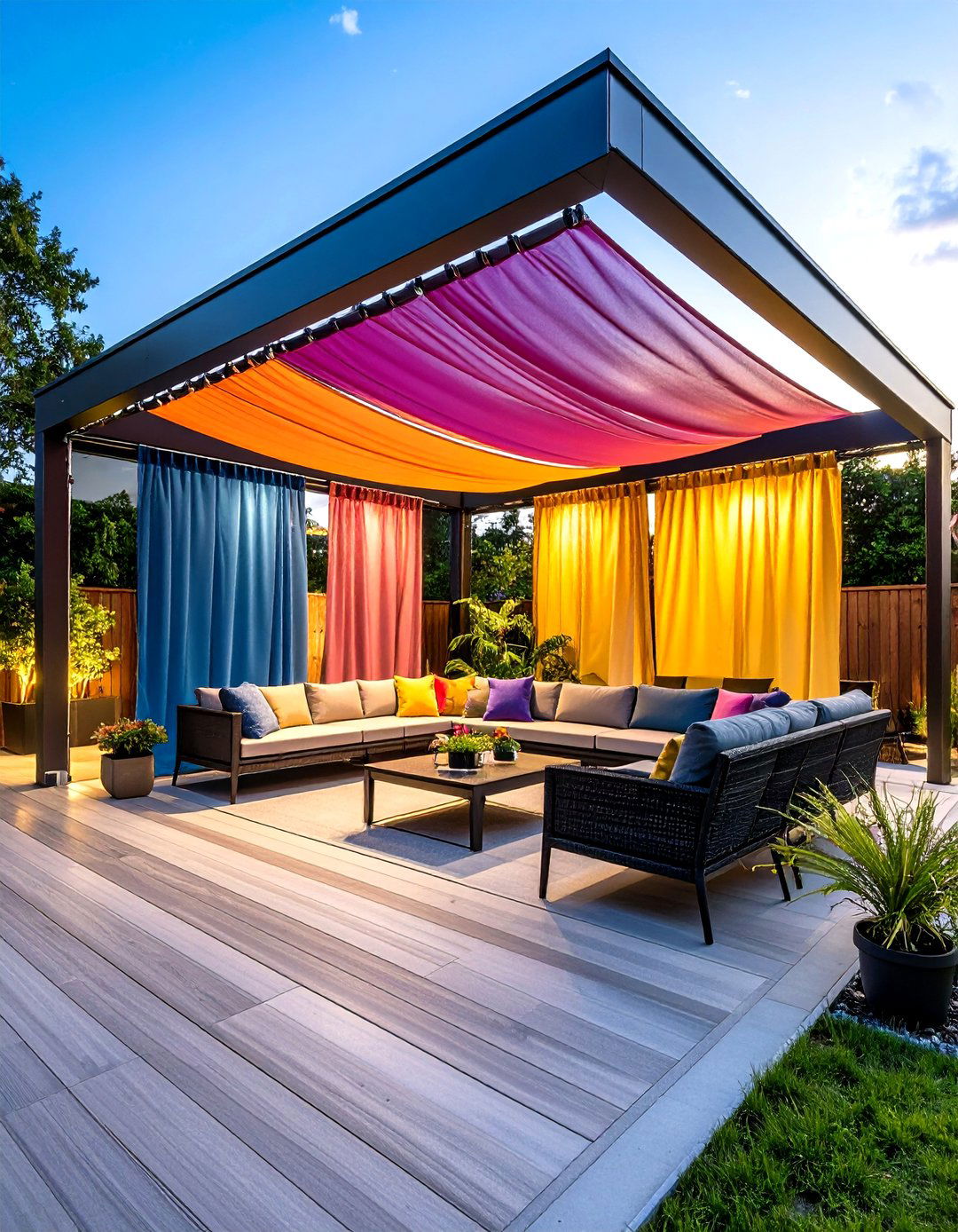 Motorized Track Patio Curtains - 25 patio curtain ideas
